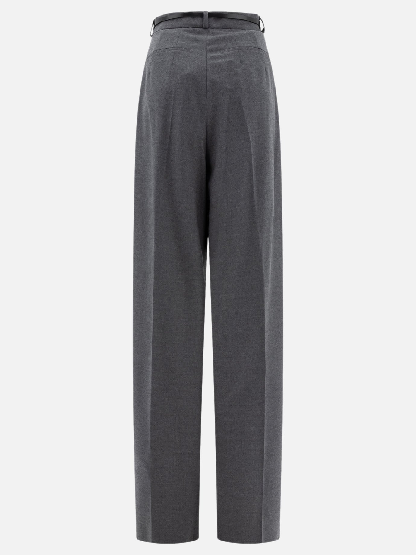 Pantaloni oversize in lana stretch