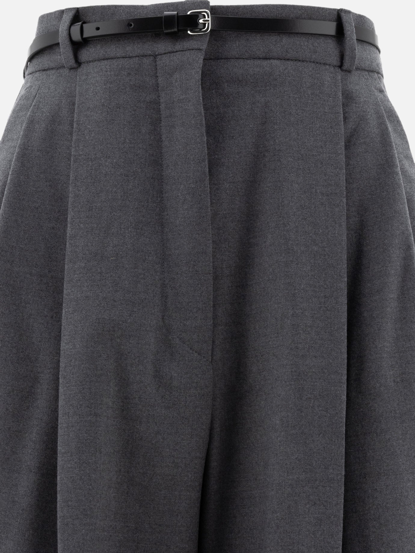 Max Mara Sportmax Oversized stretch wool trousers Grey