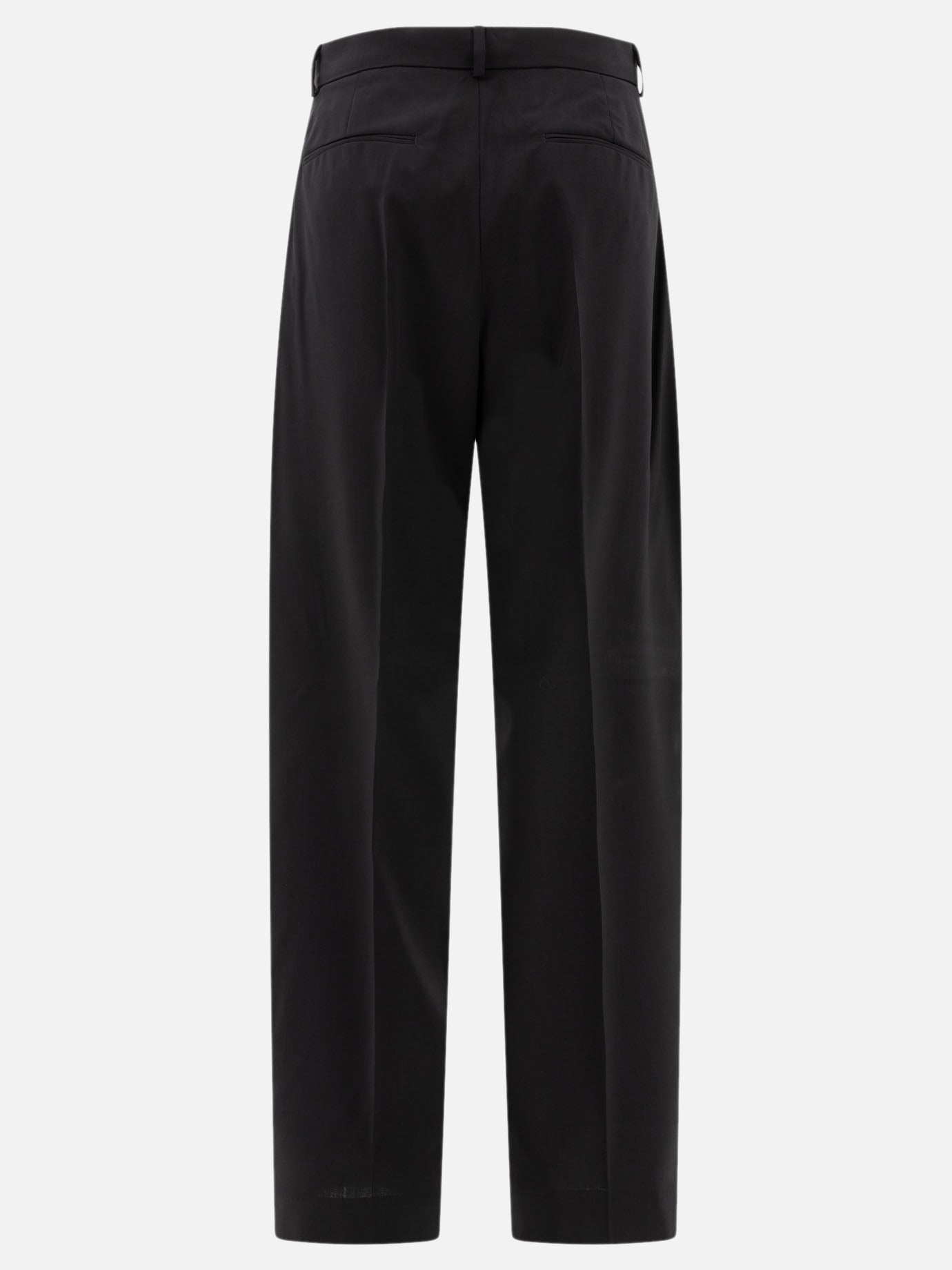 Pantaloni oversize in lana stretch