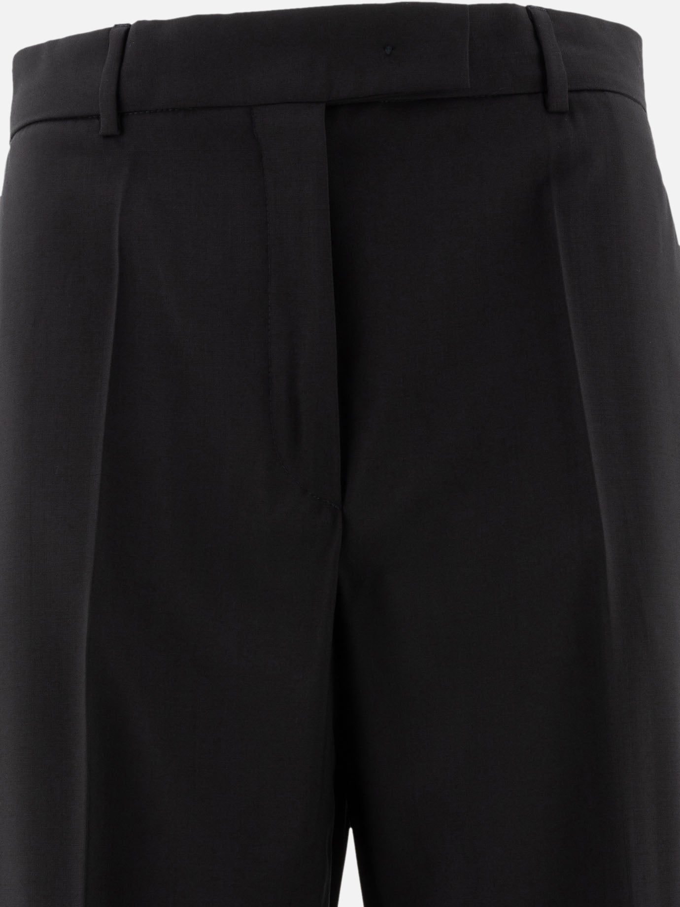 Max Mara Sportmax Oversize trousers in stretch wool Black