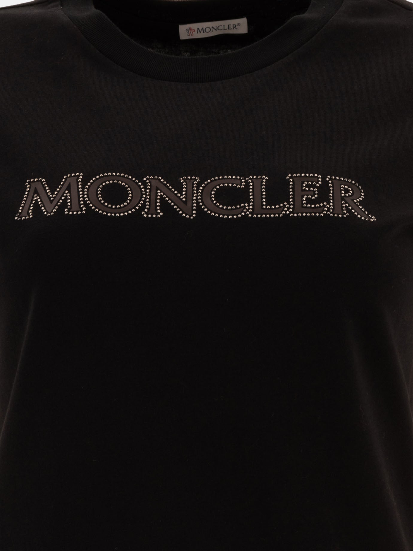 Moncler T-shirt with crystals Black