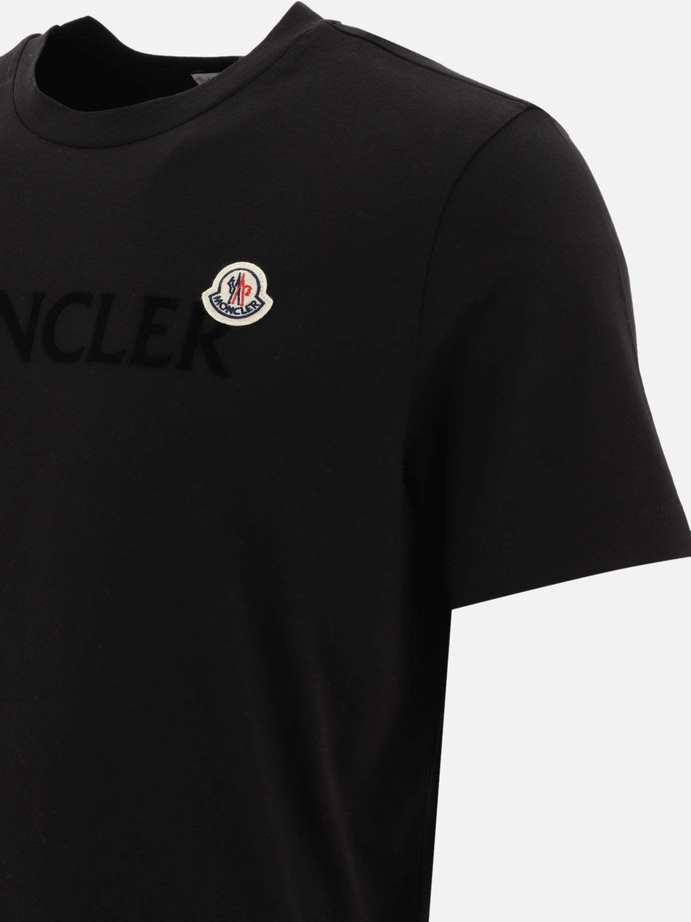 T-shirt floccata con logo