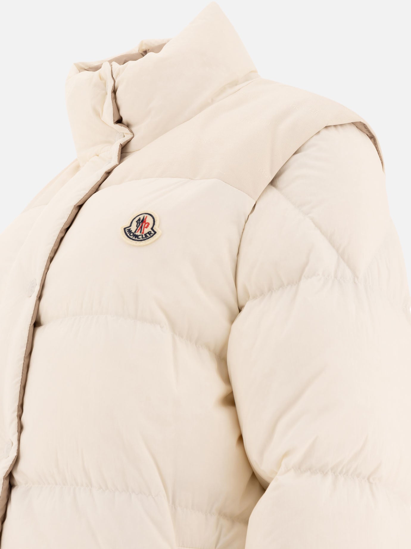 Down jackets Solid colour  Beige - Moncler Women | PDP | VIETTI Online Store | thumbnail_5