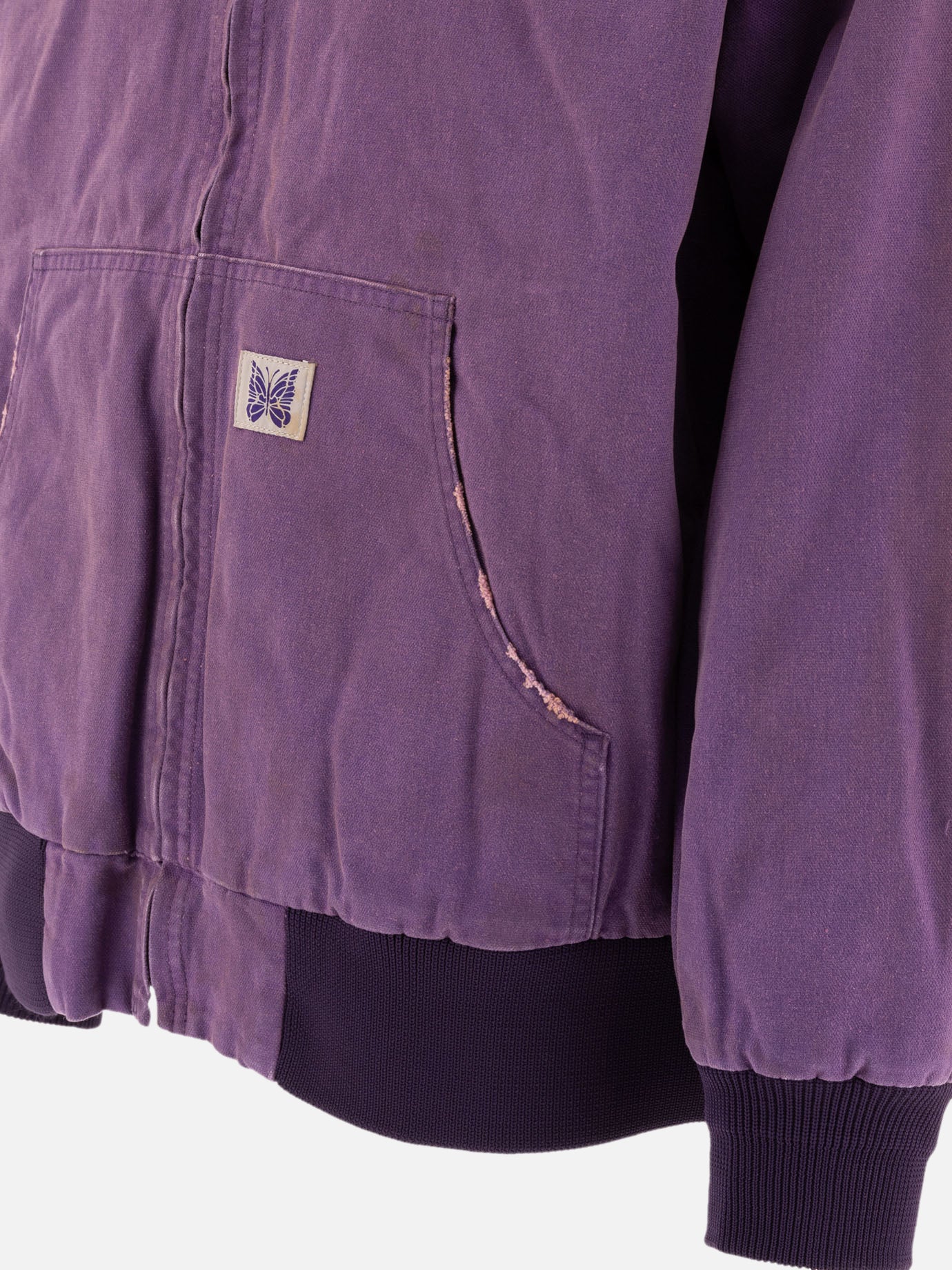 Needles "Work" hooded bomber jacket Purple