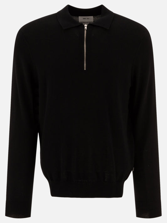 NN.07 "Sergio" half-zip polo shirt Black