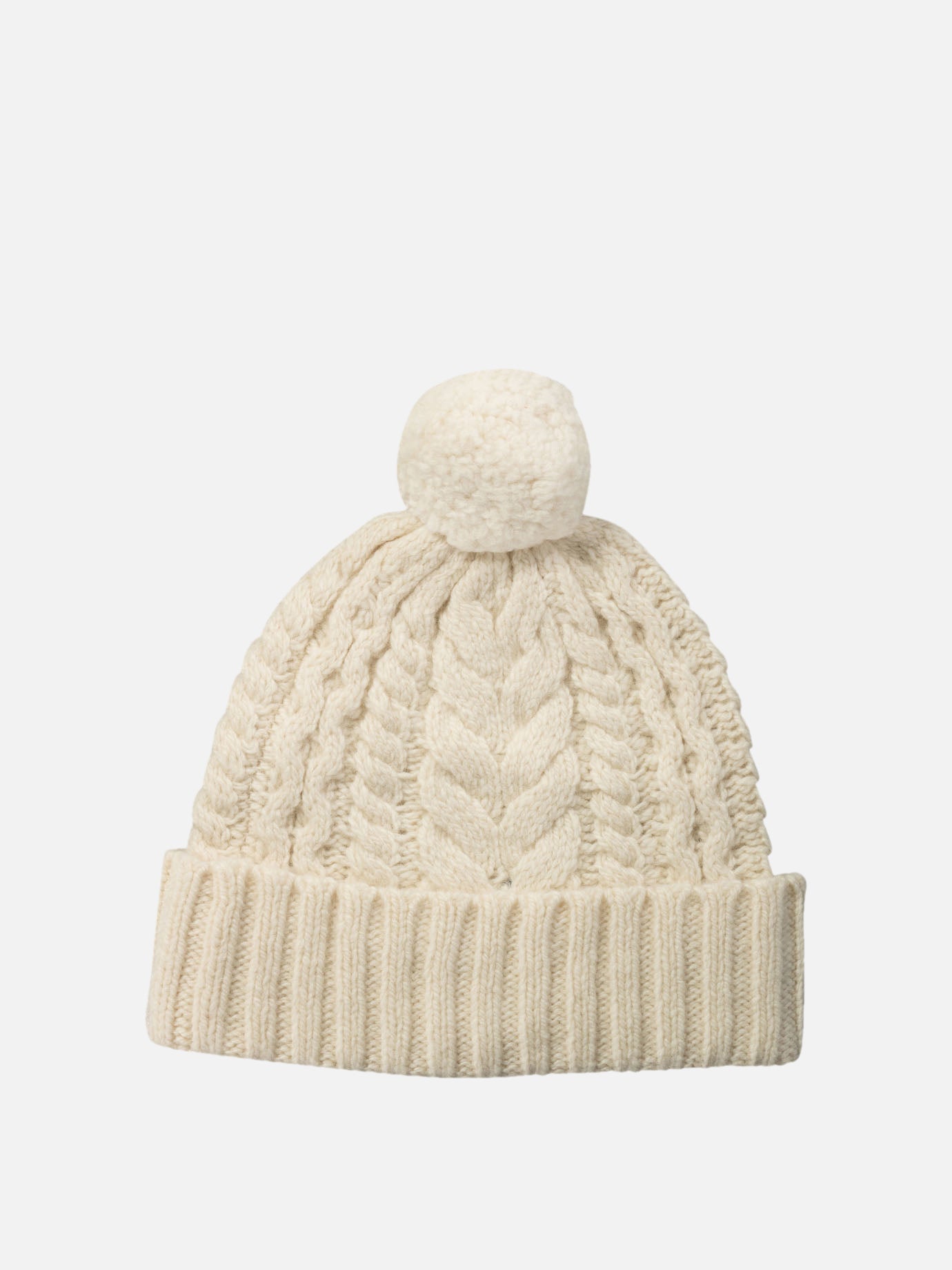 Polo Ralph Lauren "Polo Bear" cable pom-pom beanie Beige