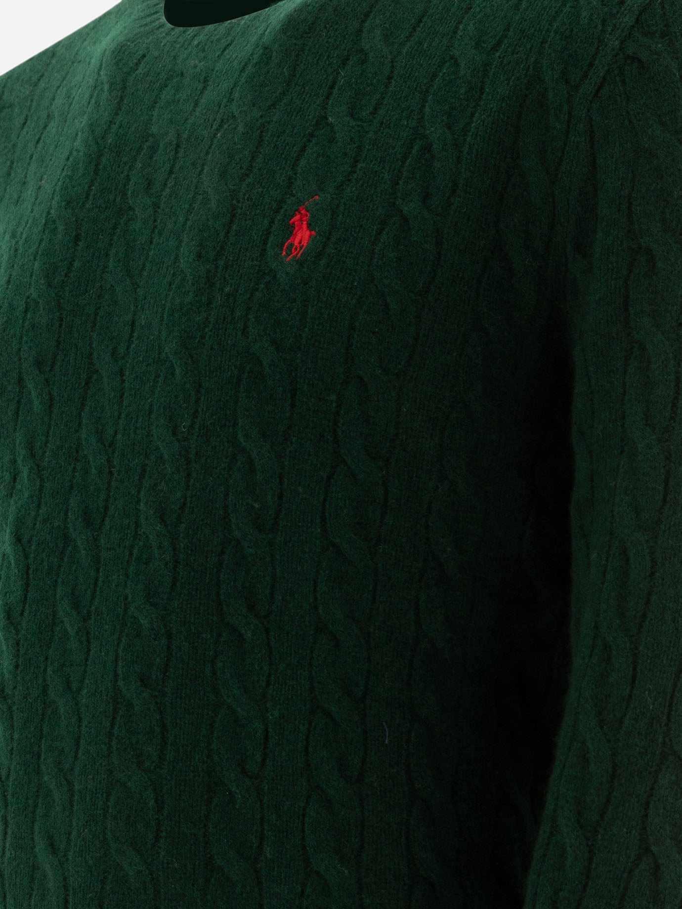 Polo Ralph Lauren "Pony" cable-knit sweater Green