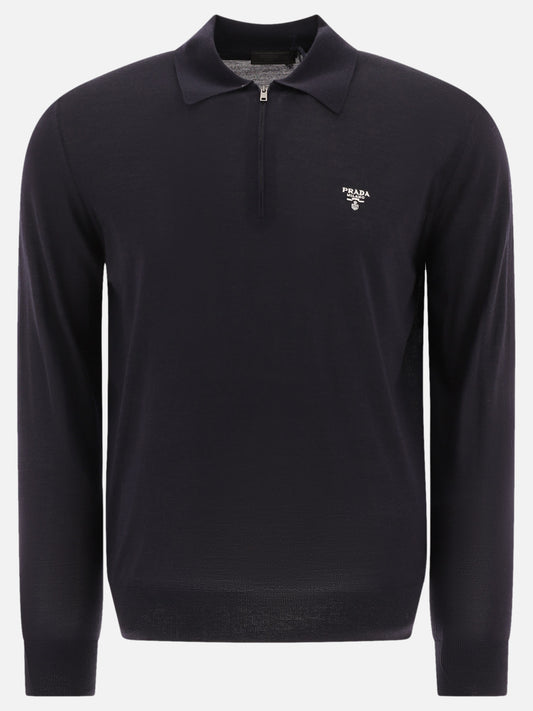 Virgin wool polo shirt