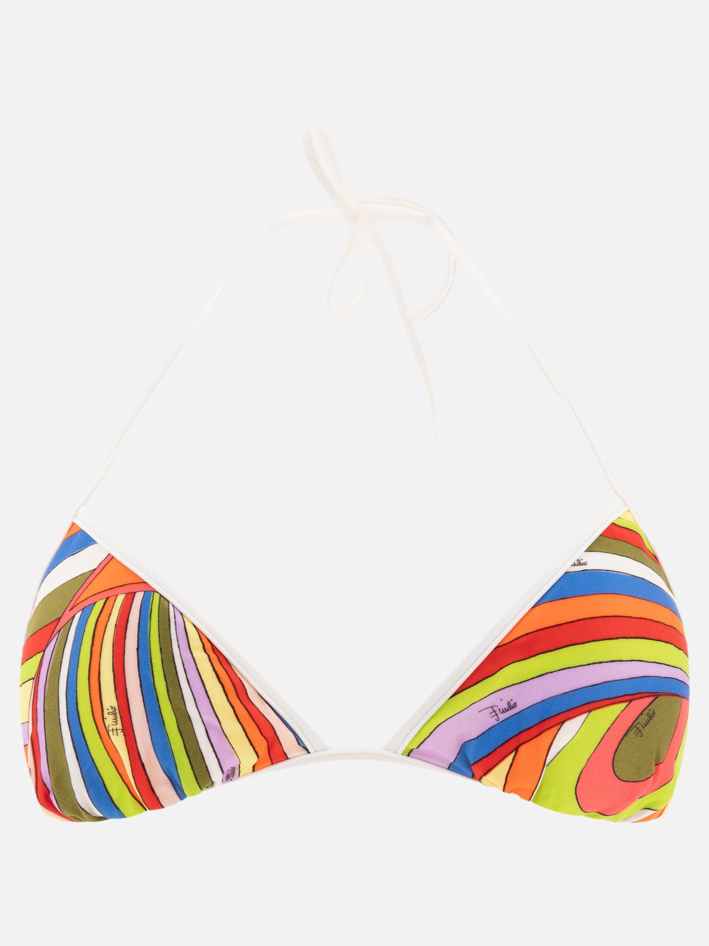 Iride-print bikini top