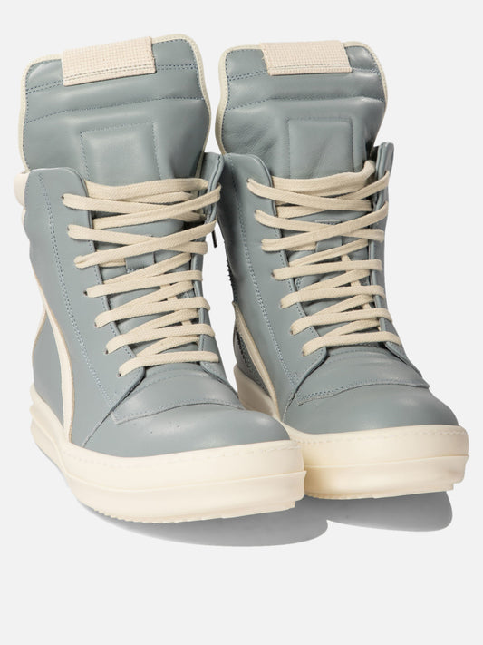 High top sneakers 100% calf leather - 100% rubber  Light blue - Rick Owens Women | PDP | VIETTI Online Store | 2
