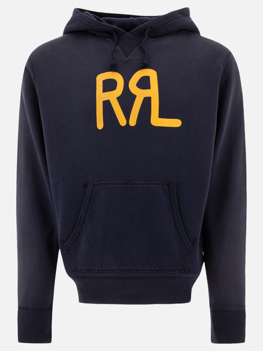 RRL by Ralph Lauren "RRL" printed hoodie Blue