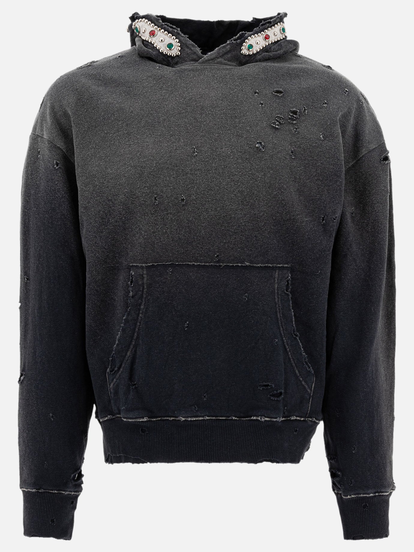 KAPITAL Felpa &quot;Studs Thriller Distressed&quot; 10469286_3 Black thumbnail_1