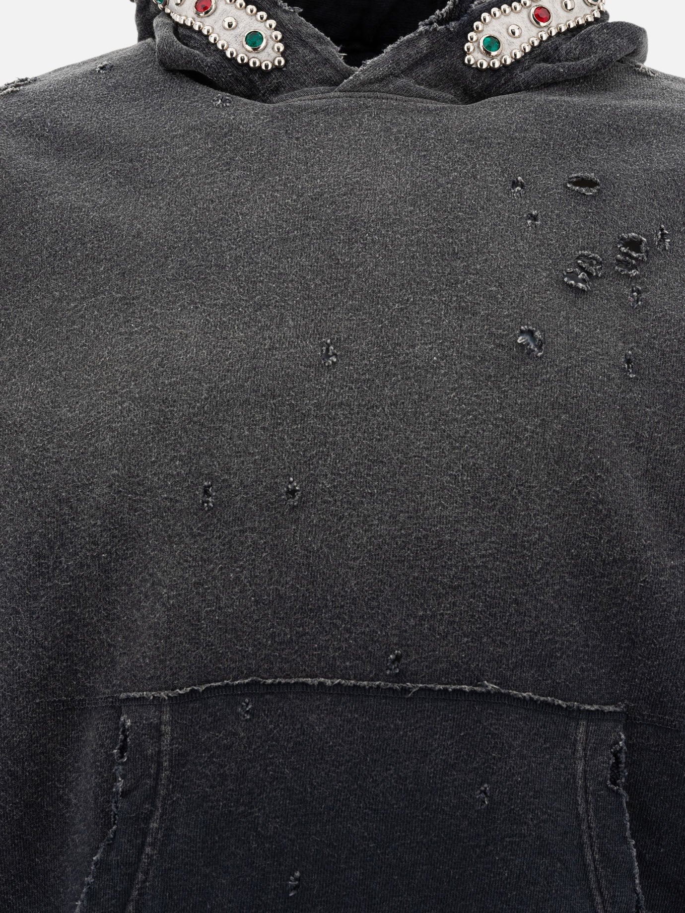 KAPITAL Felpa &quot;Studs Thriller Distressed&quot; 10469286_3 Black thumbnail_3