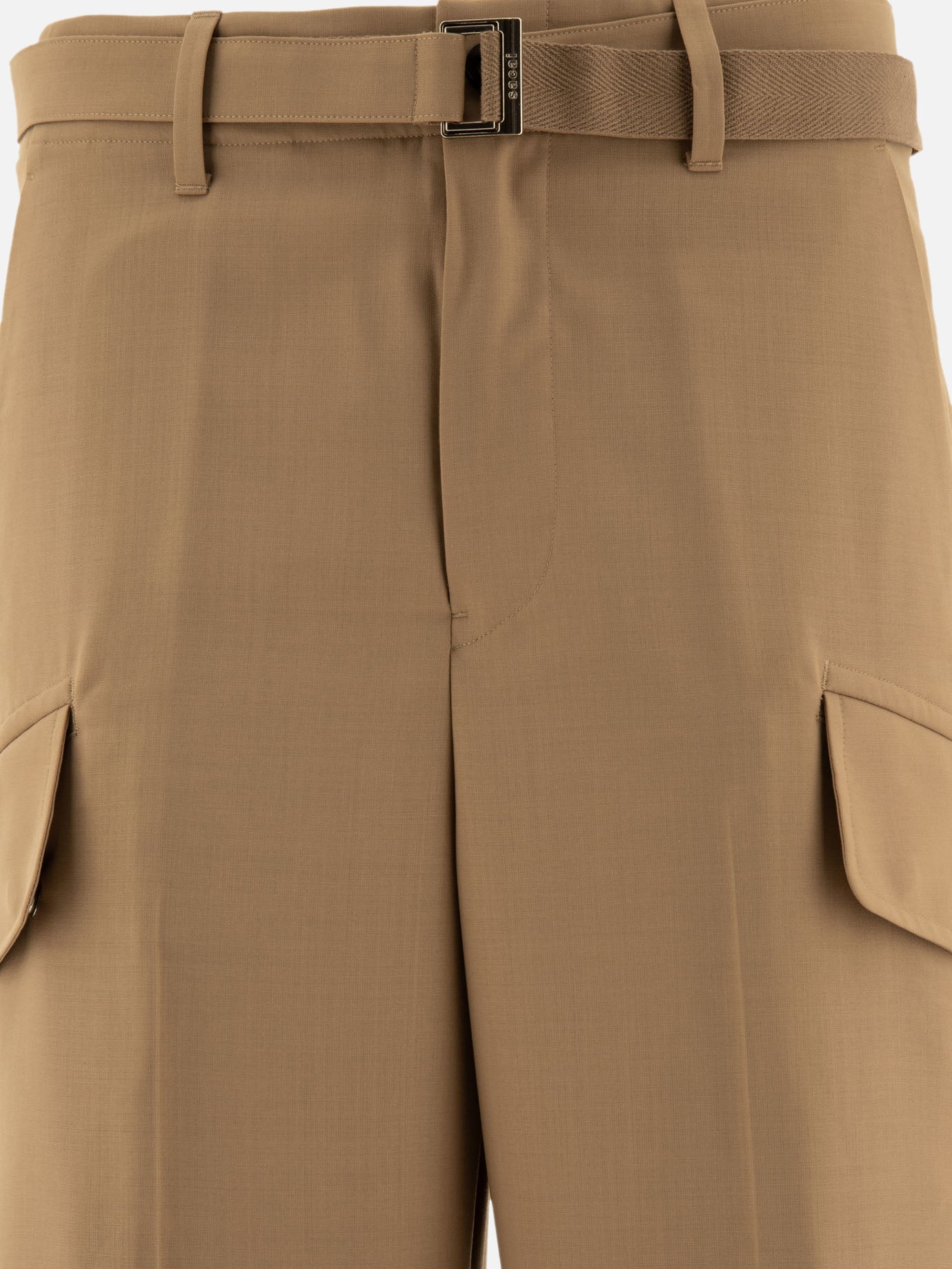 Sacai Belted trousers Beige