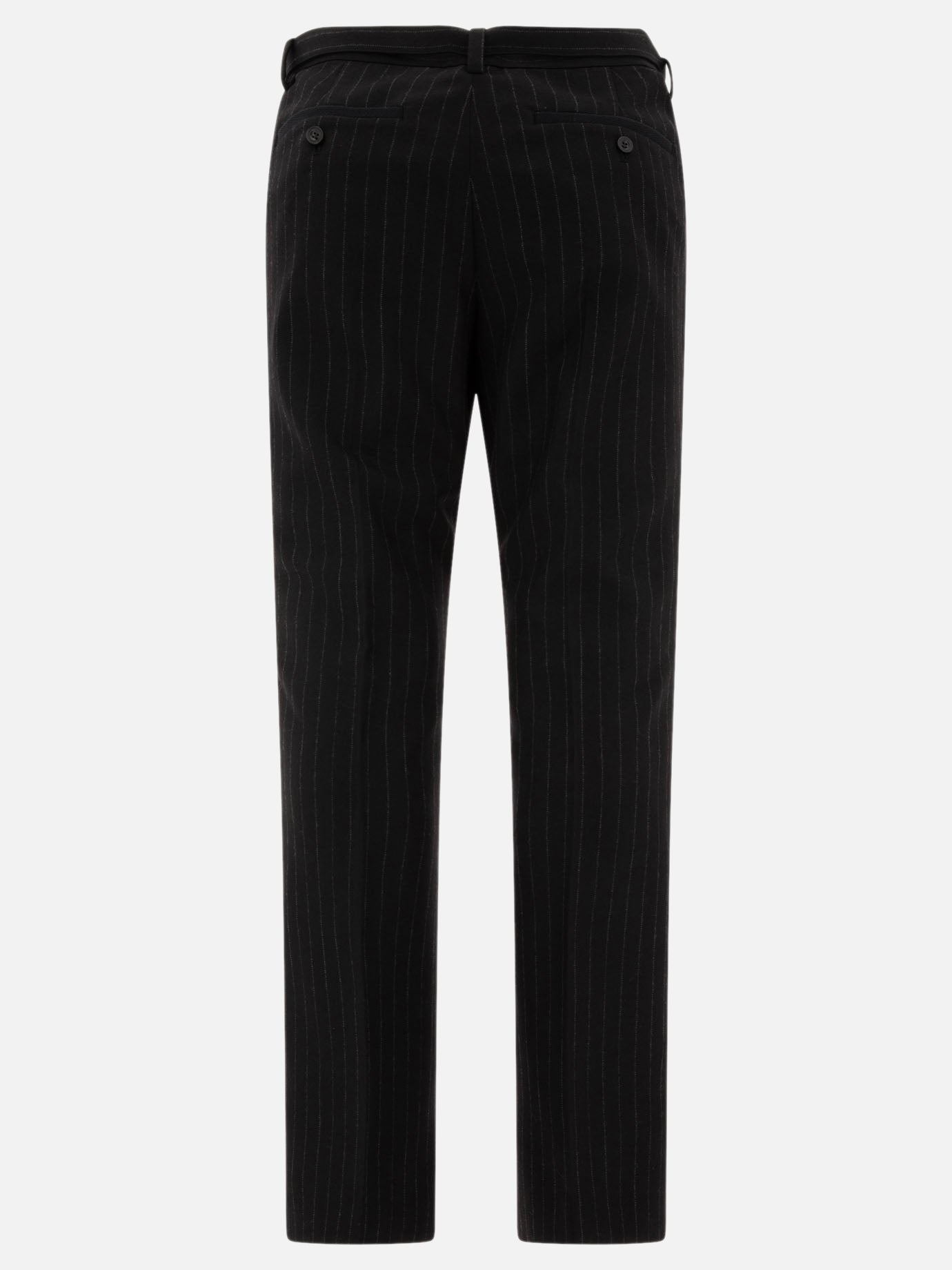 Pinstriped trousers