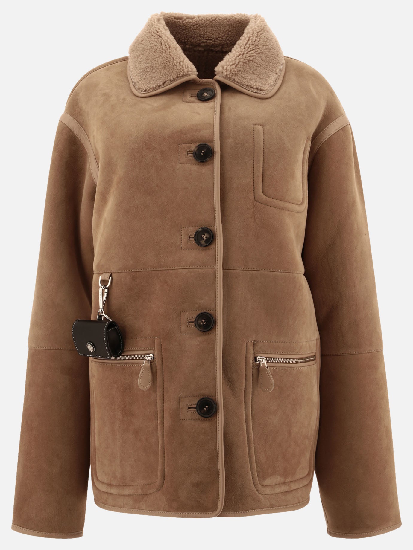Giacche shearling Solid colour  Beige - Saks Potts Donna | PDP | VIETTI Online Store | Zoom-Modal_3
