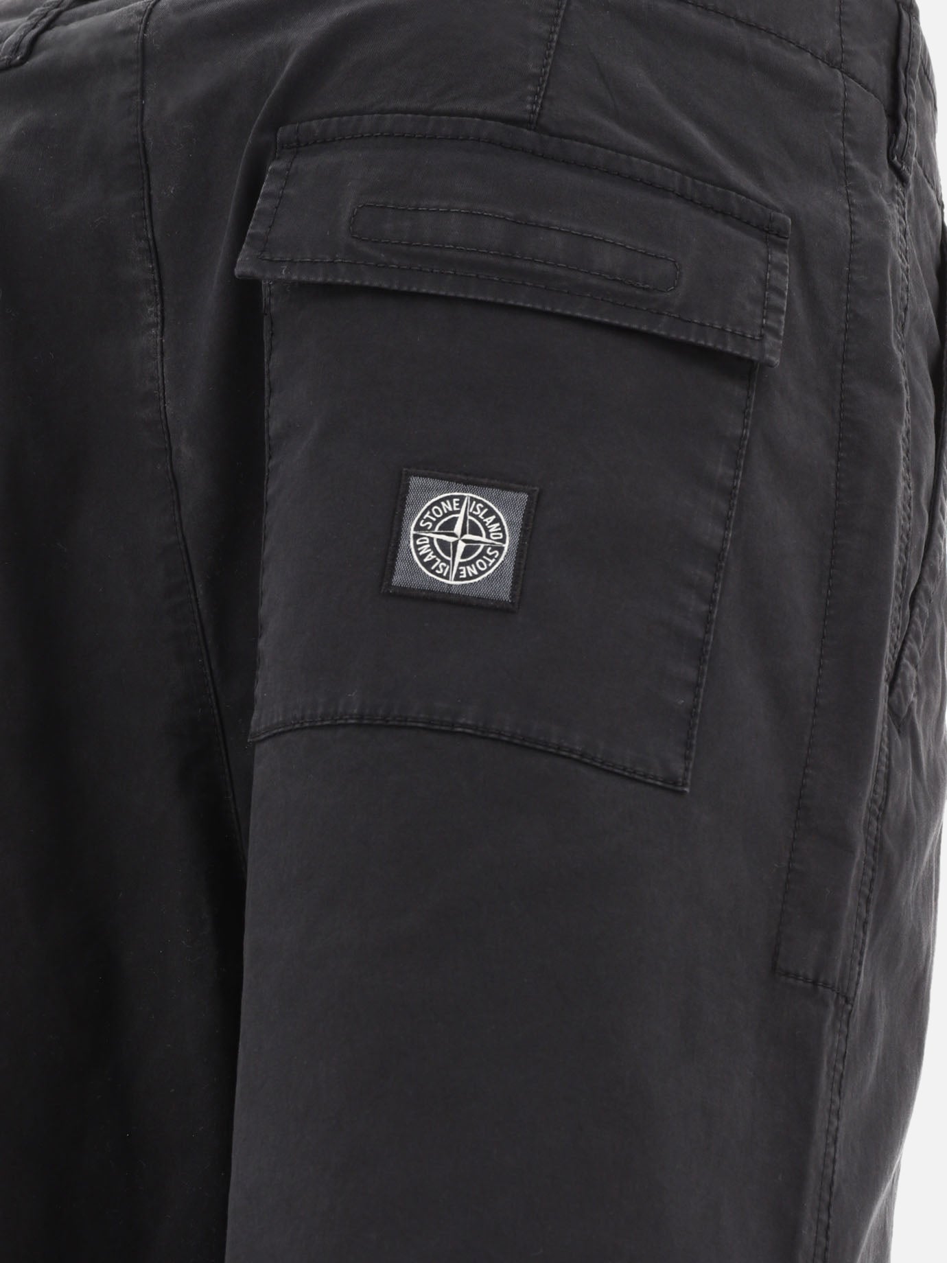 Stone Island "Compass" cargo trousers Black