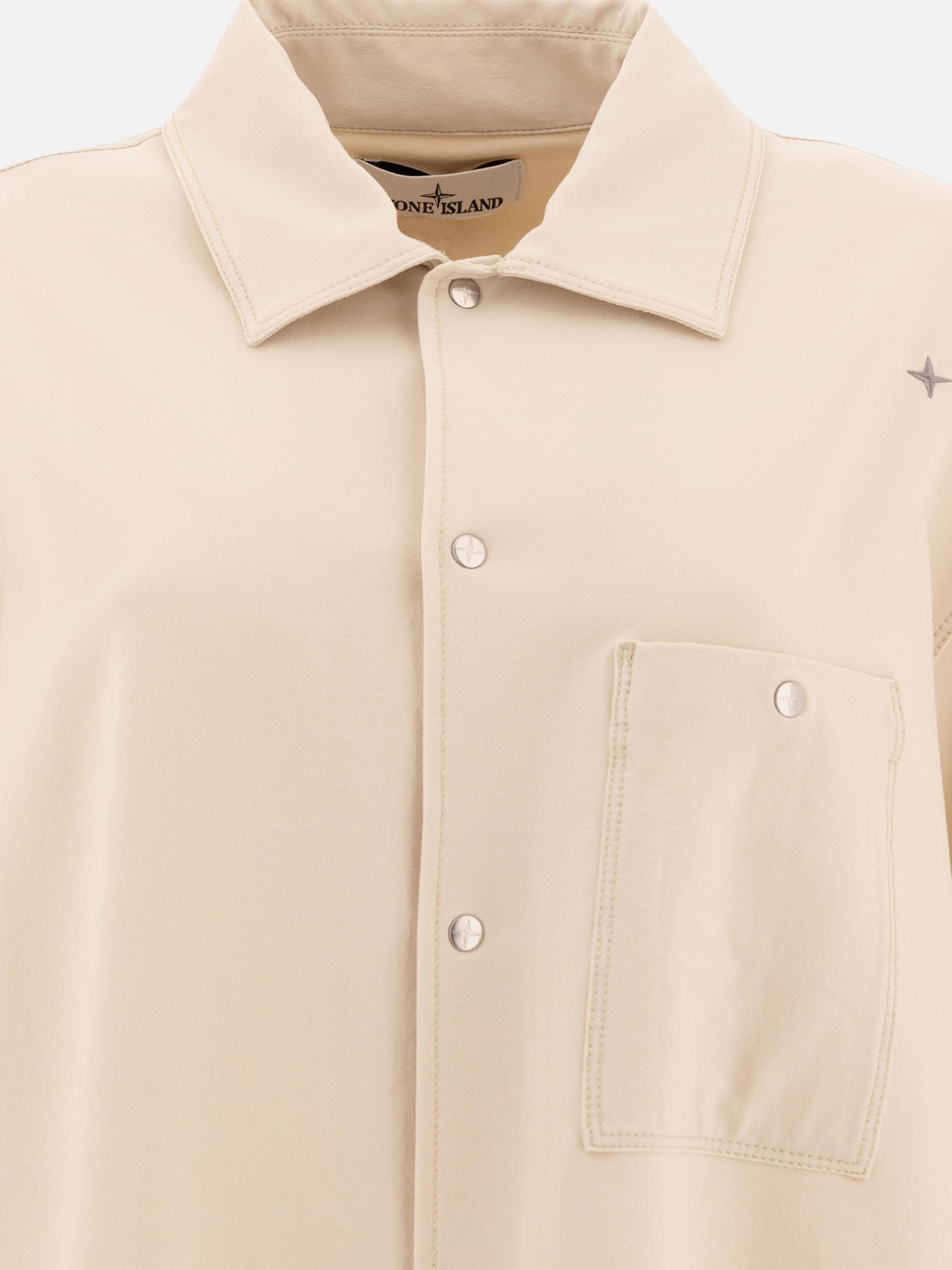 Overshirt jackets Solid colour  Beige - Stone Island Men | PDP | VIETTI Online Store | thumbnail_3