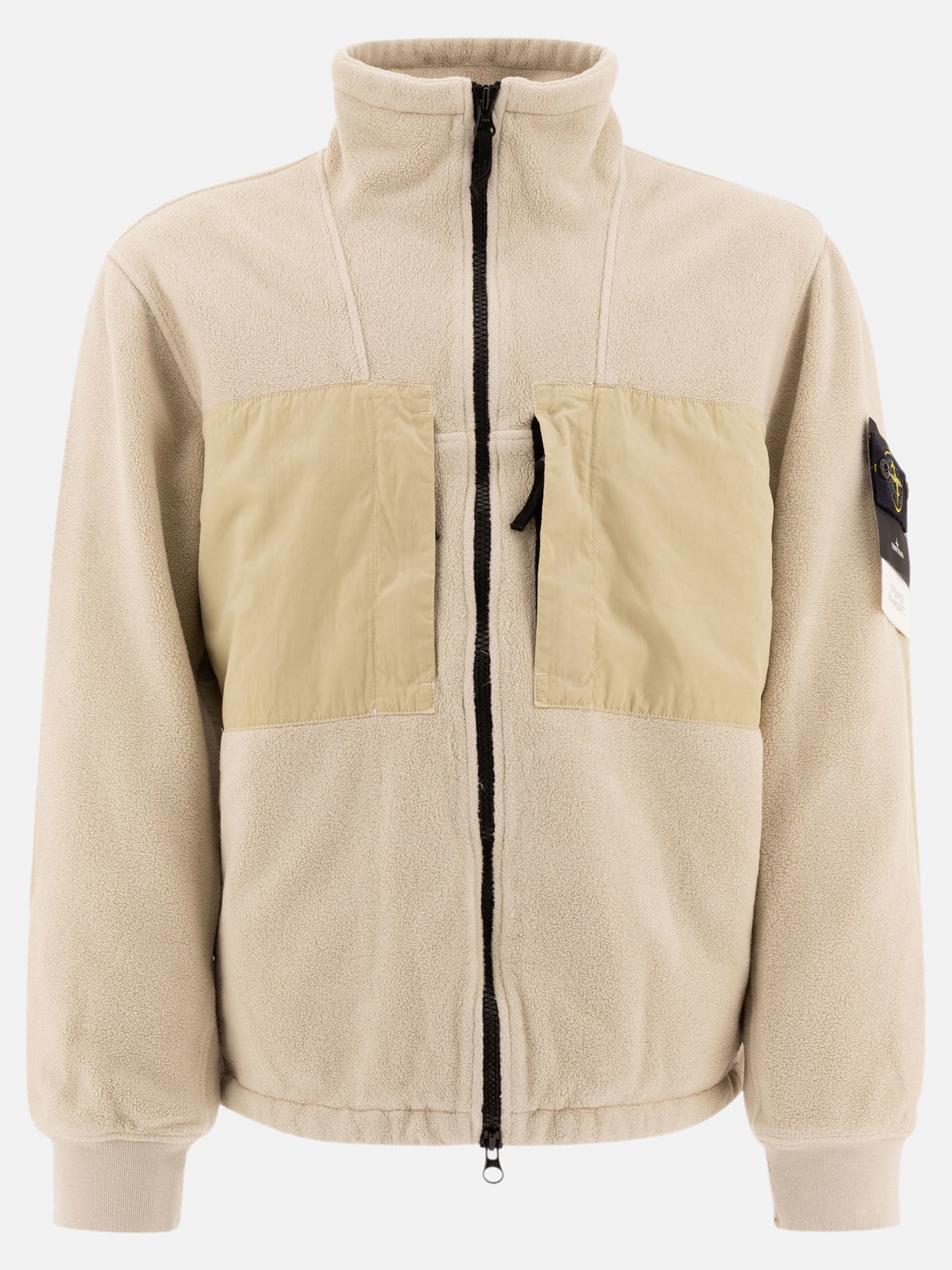 Fleece jackets Solid colour  Beige - Stone Island Men | PDP | VIETTI Online Store | Zoom-Modal
