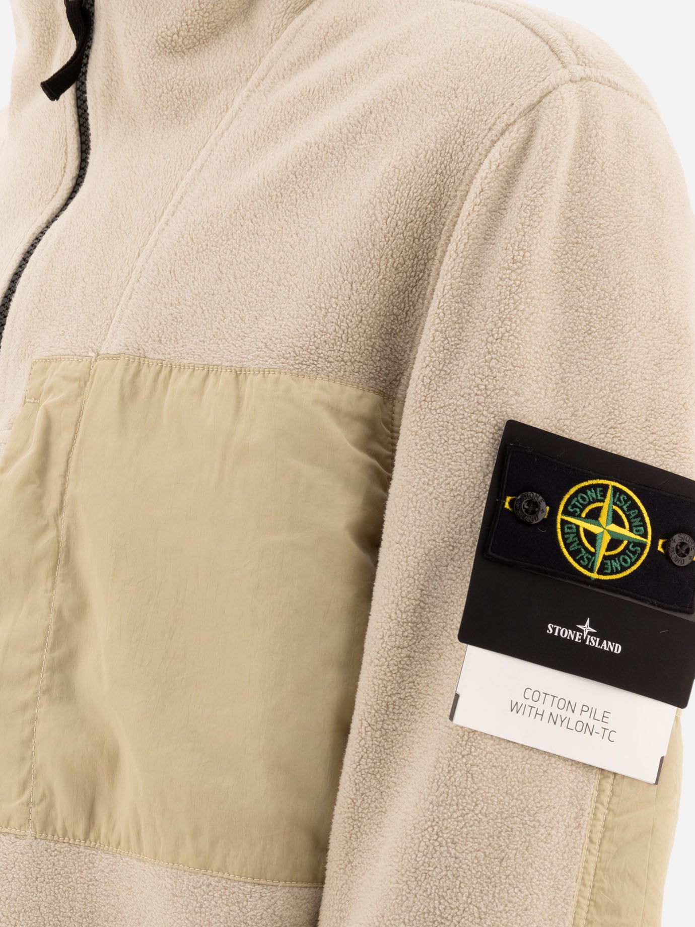 Fleece jackets Solid colour  Beige - Stone Island Men | PDP | VIETTI Online Store | thumbnail_4