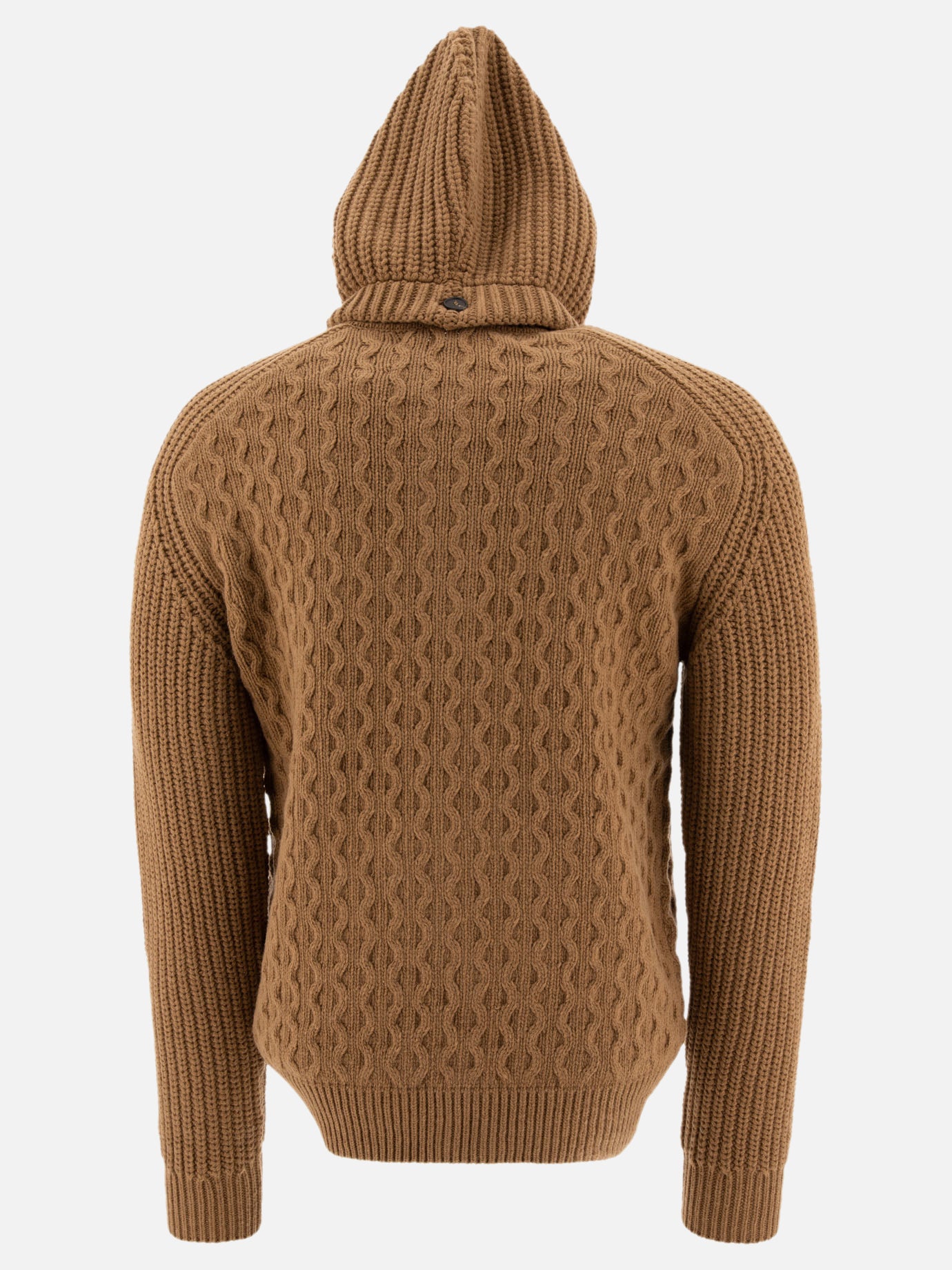 Tagliatore Maglione con cappuccio e zip &quot;Aspen&quot; 19440875_50 Brown thumbnail_2