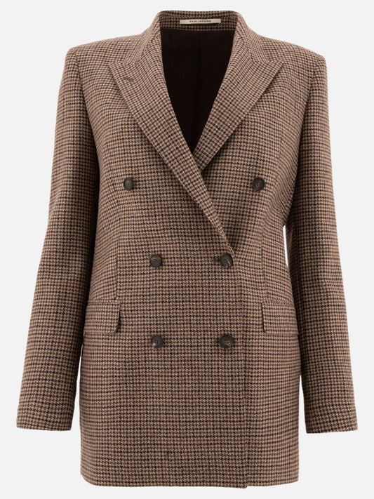 Blazers Houndstooth  Brown - Tagliatore Women | PLP | VIETTI Online Store 
