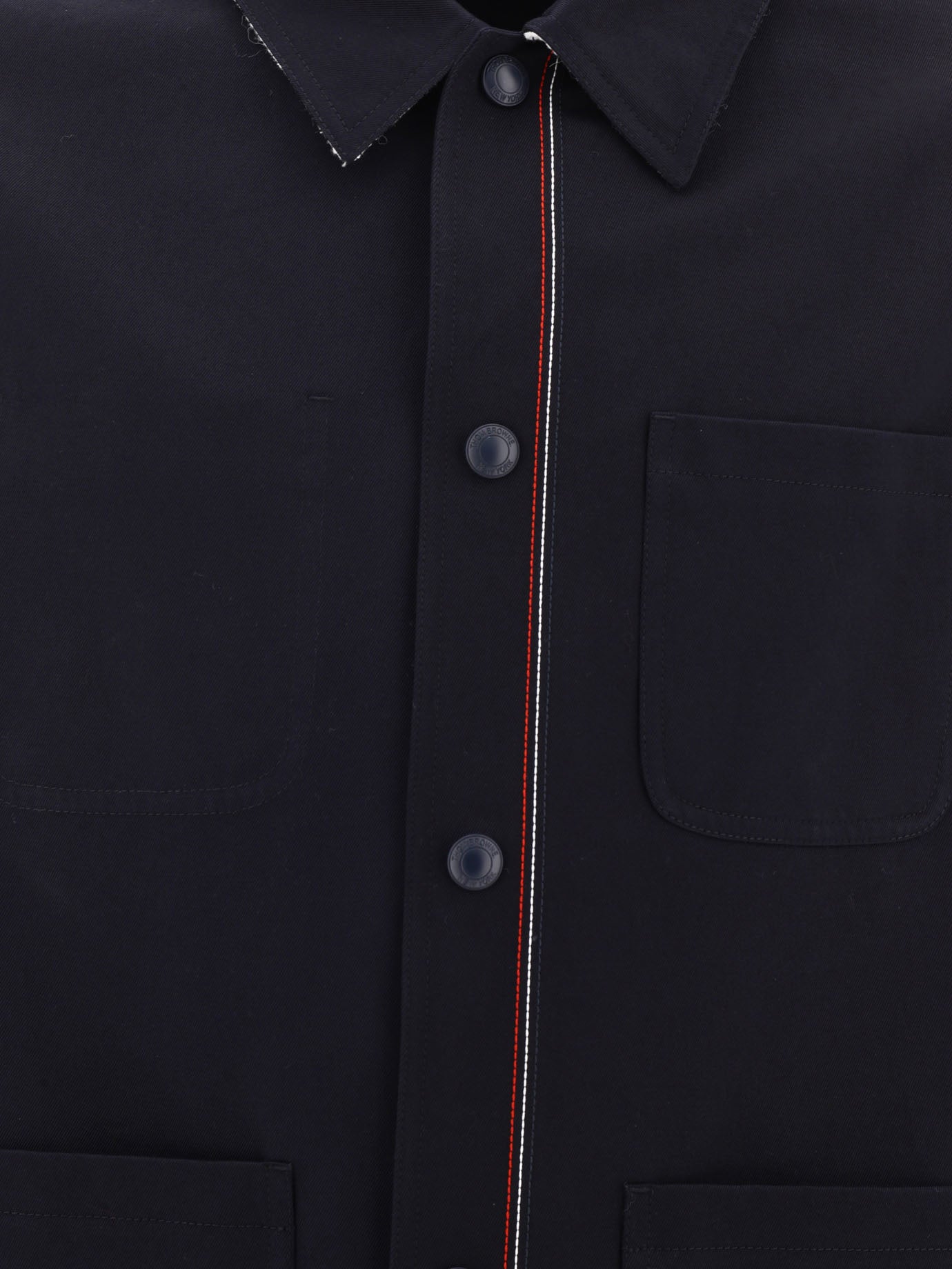 Overshirt jackets Solid colour  Blue - Thom Browne Men | PDP | VIETTI Online Store | Zoom-Modal_3
