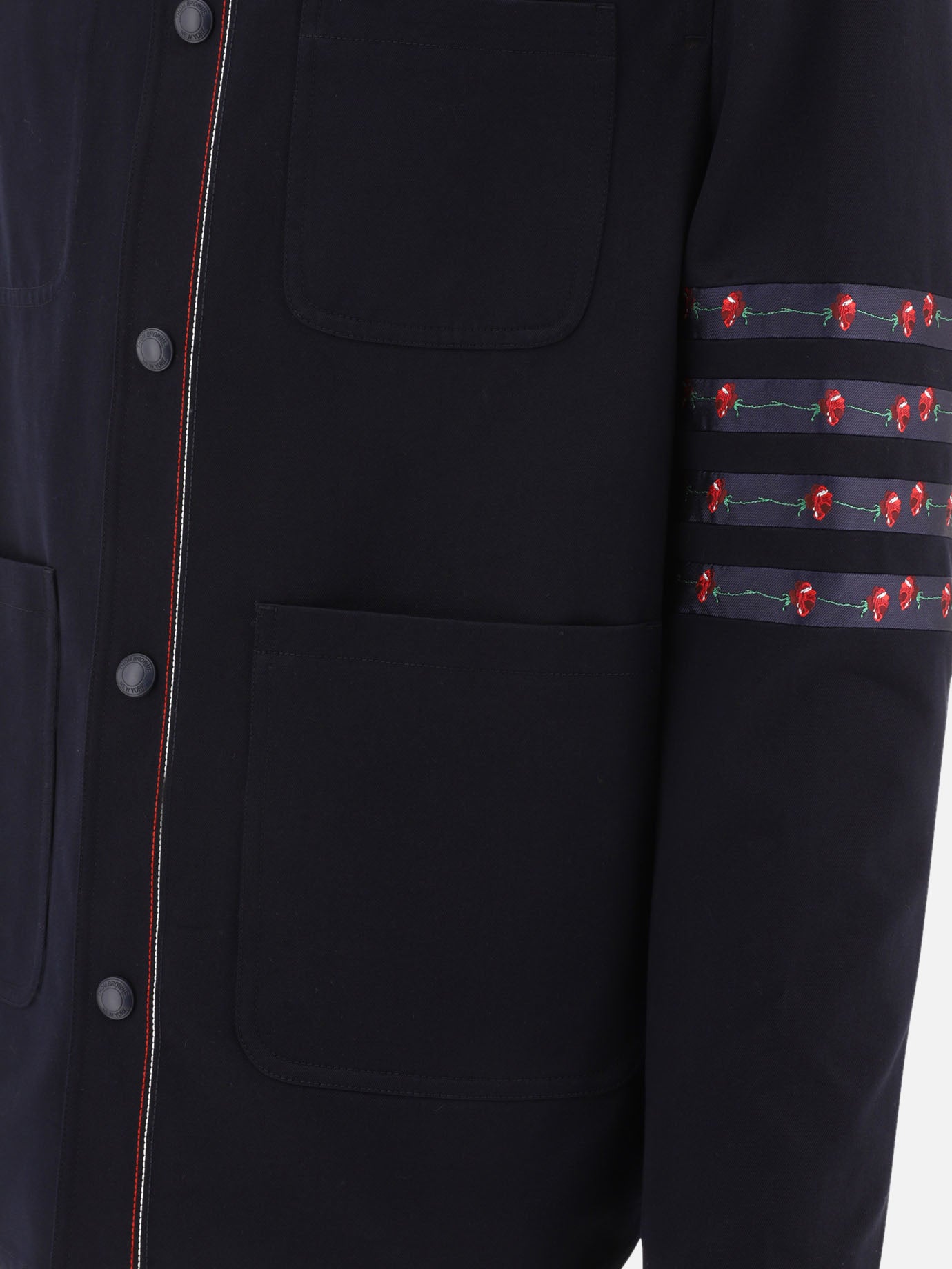 Overshirt jackets Solid colour  Blue - Thom Browne Men | PDP | VIETTI Online Store | thumbnail_4
