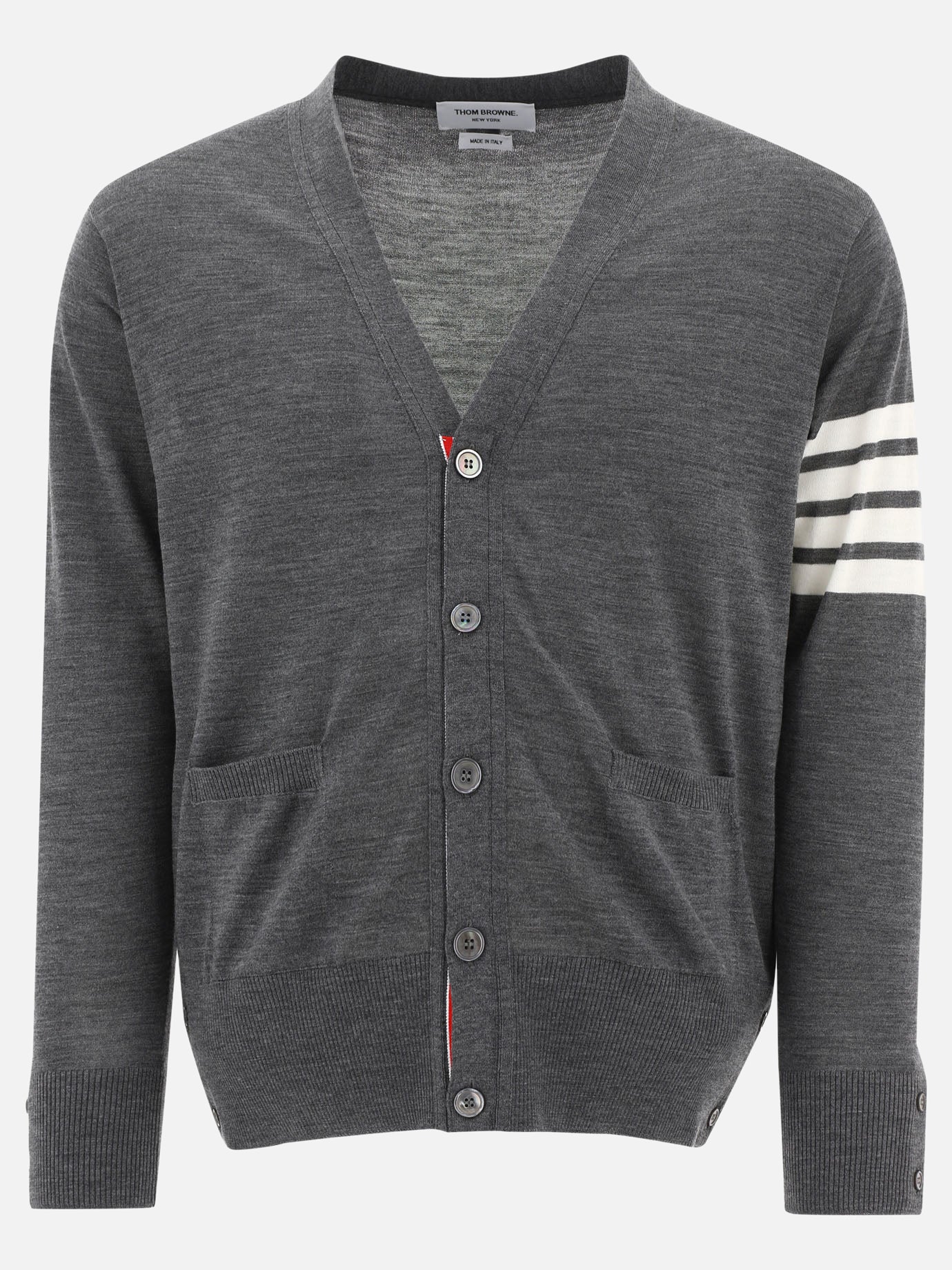 Thom Browne "4-bar" cardigan Grey