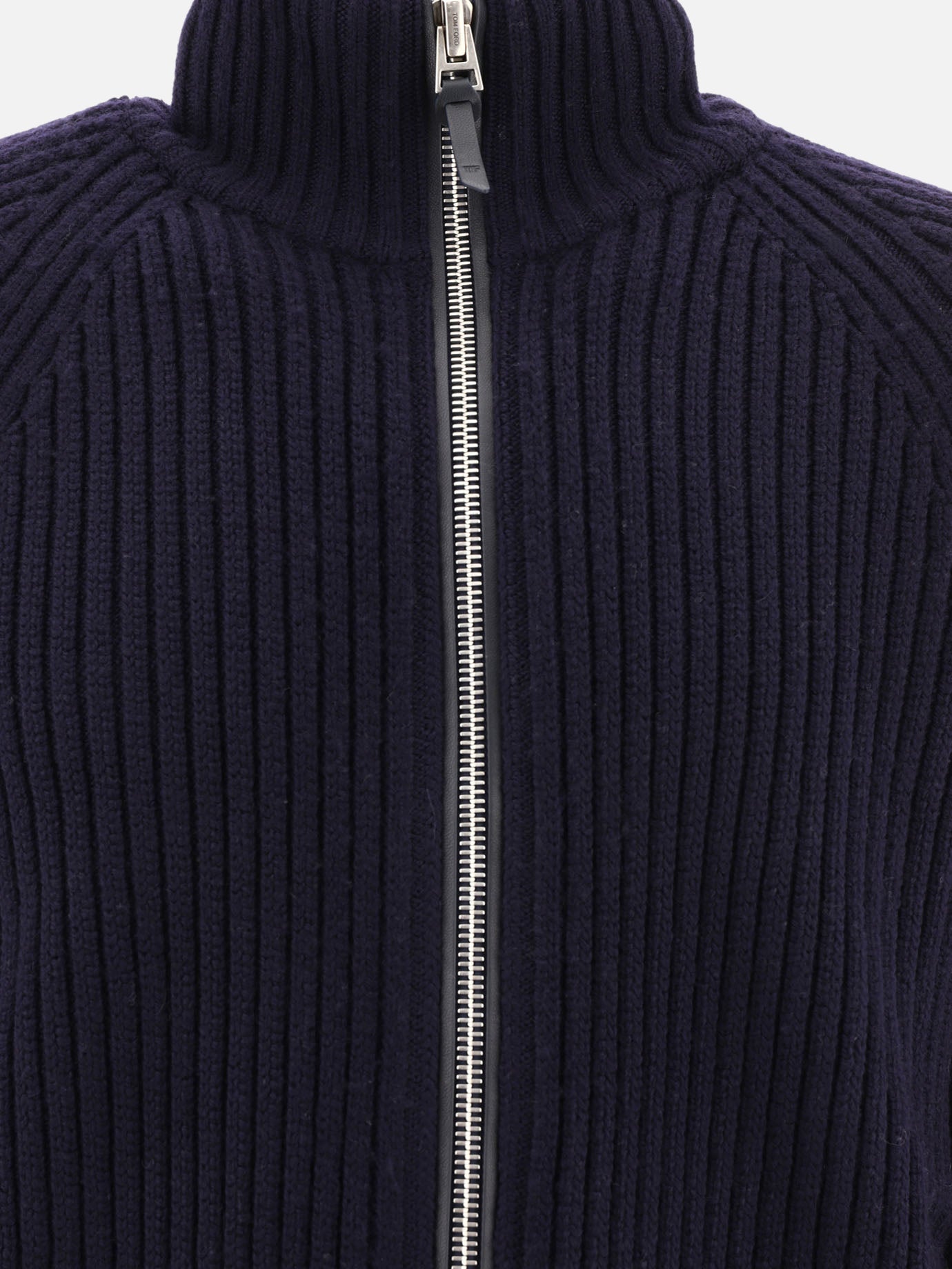 Ribbed zippered sweater