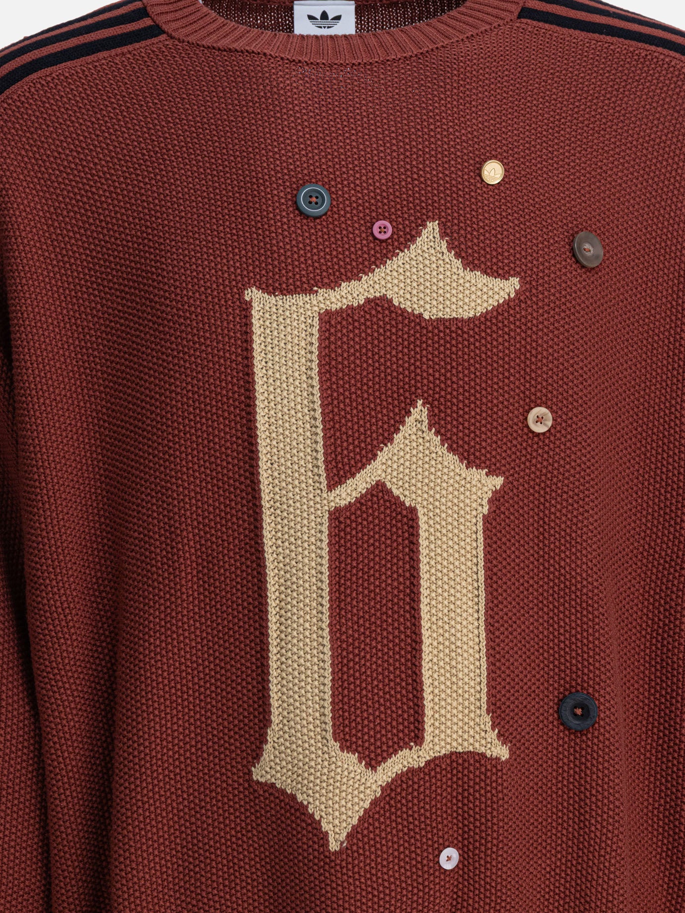 Crewneck sweaters Embroidered  Bordeaux - Adidas Originals Men | PDP | VIETTI Online Store | thumbnail_3