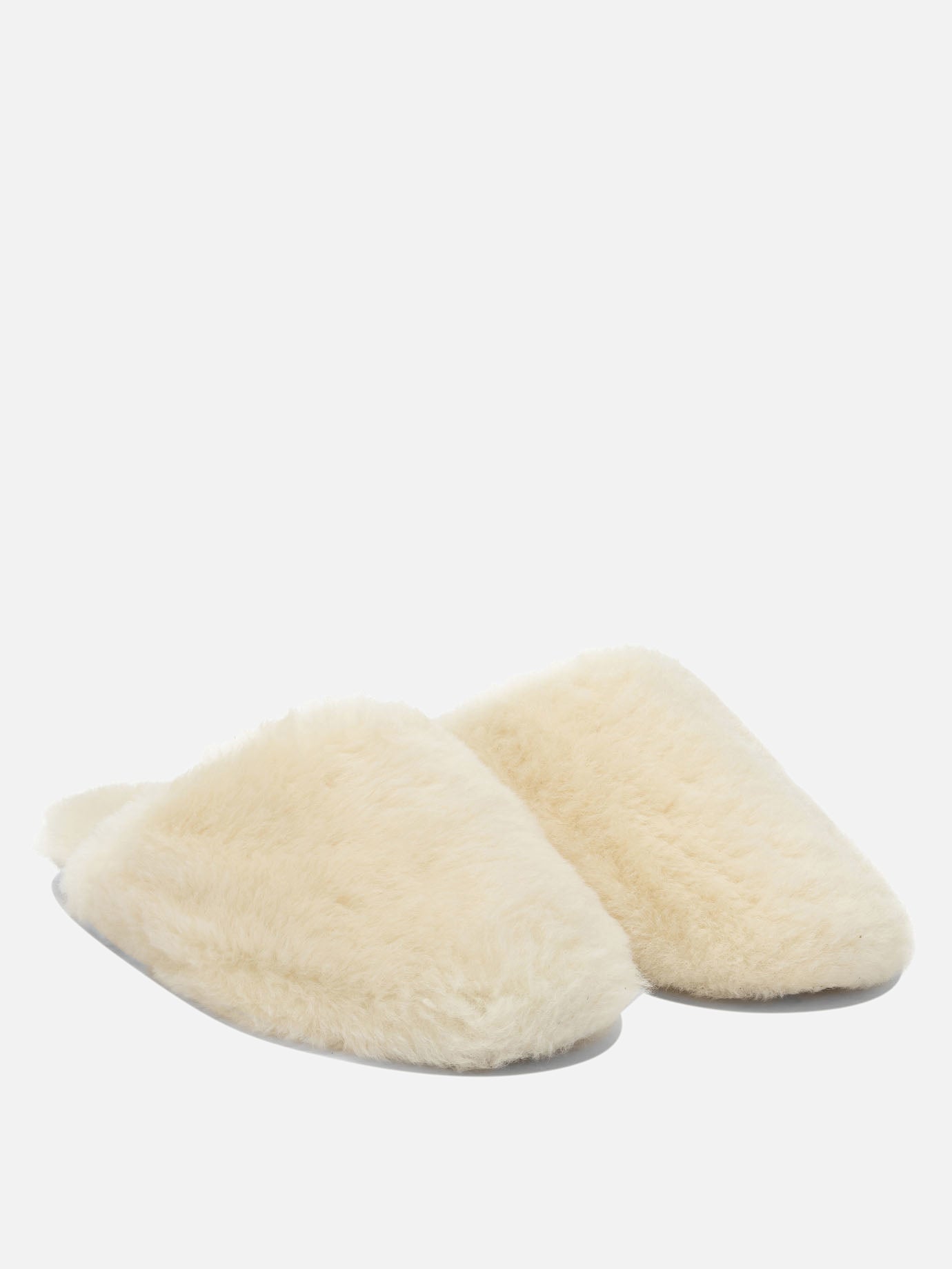 Slippers 100% shearling on calf leather - 100% leather  White - Aeyde Women | PDP | VIETTI Online Store | thumbnail_2