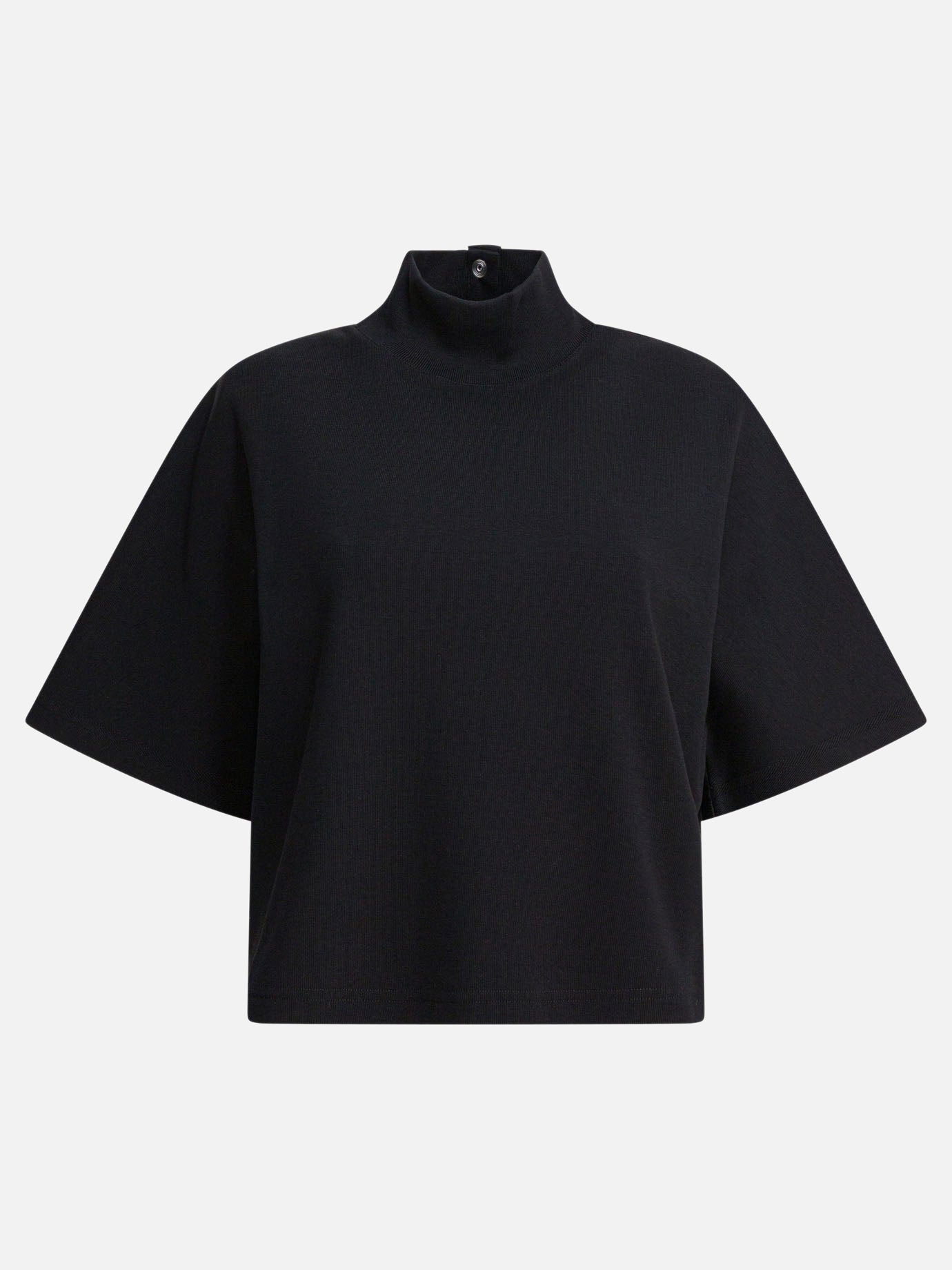T-shirt lupetto Solid colour  Nero - Alaïa Donna | PDP | VIETTI Online Store | thumbnail