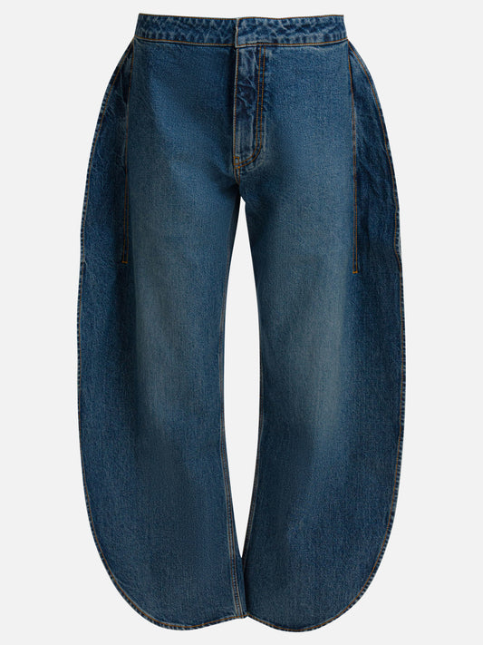 Wide-leg jeans Solid colour  Light blue - Alaïa Women | PDP | VIETTI Online Store 
