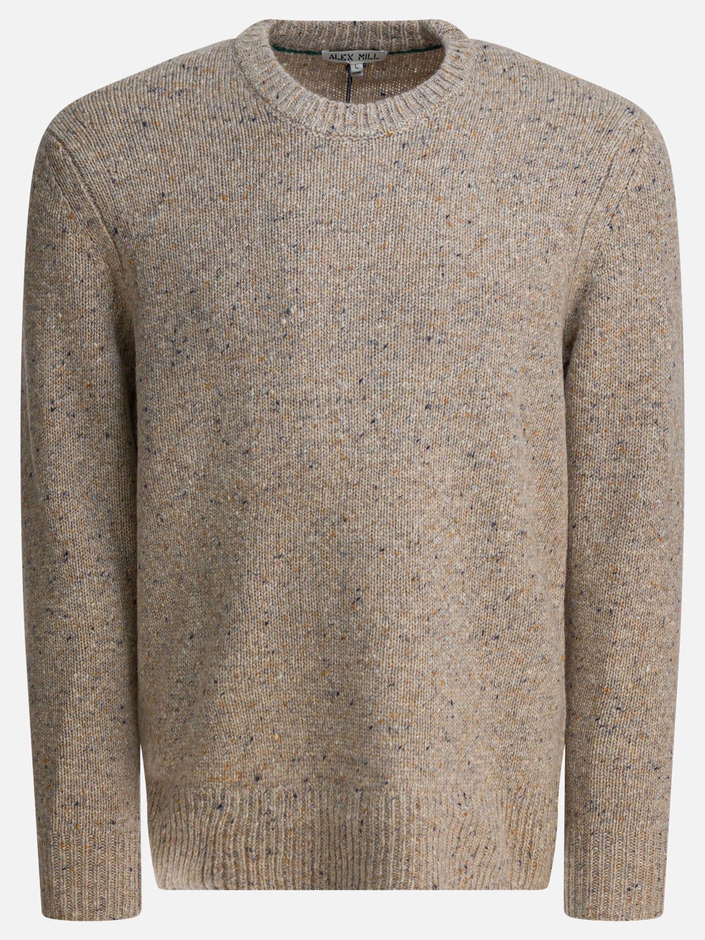 Crewneck sweaters Solid colour  Beige - Alex Mill Men | PDP | VIETTI Online Store | thumbnail