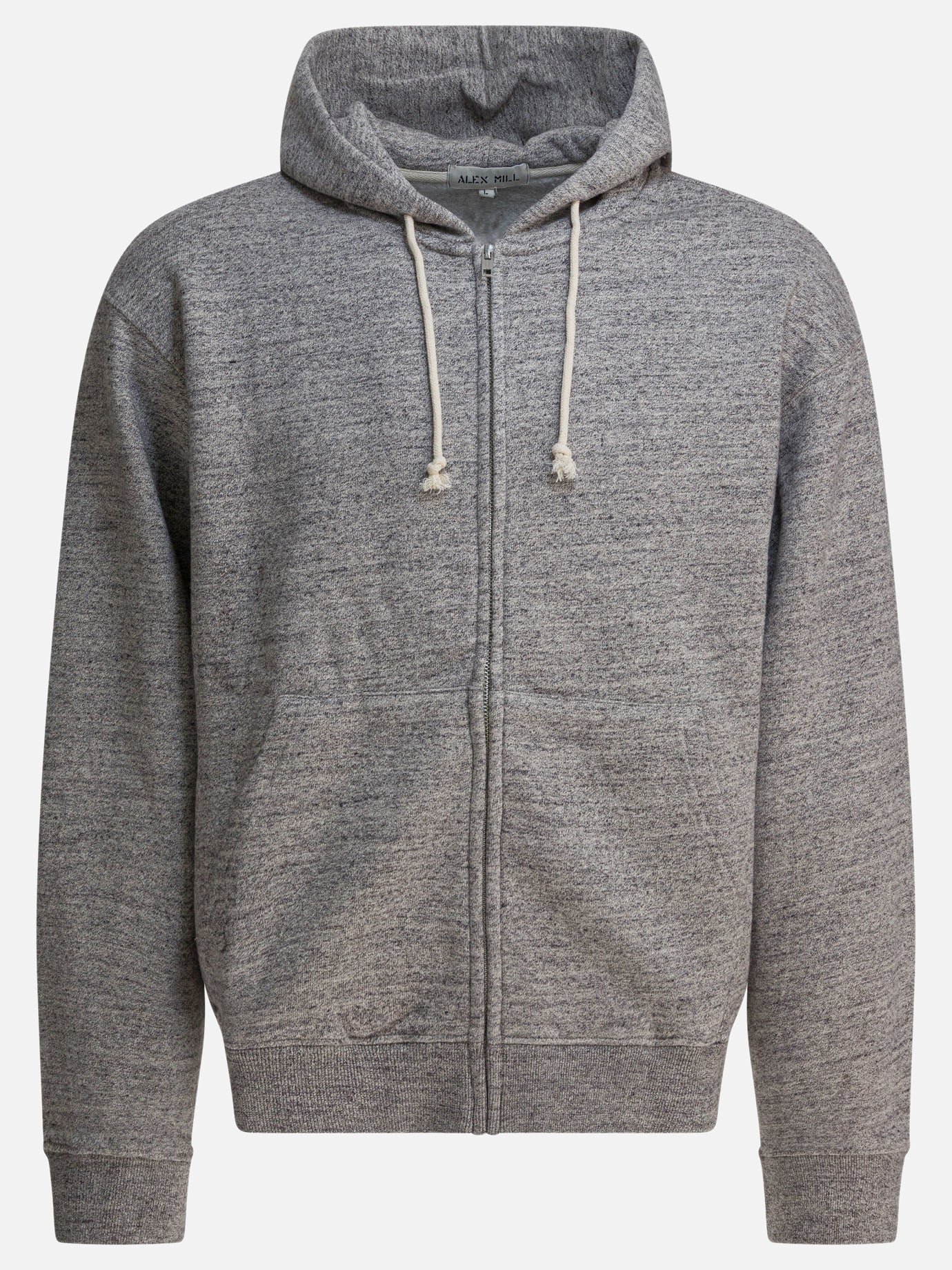 Full zip sweatshirts Solid colour  Grey - Alex Mill Men | PDP | VIETTI Online Store | thumbnail