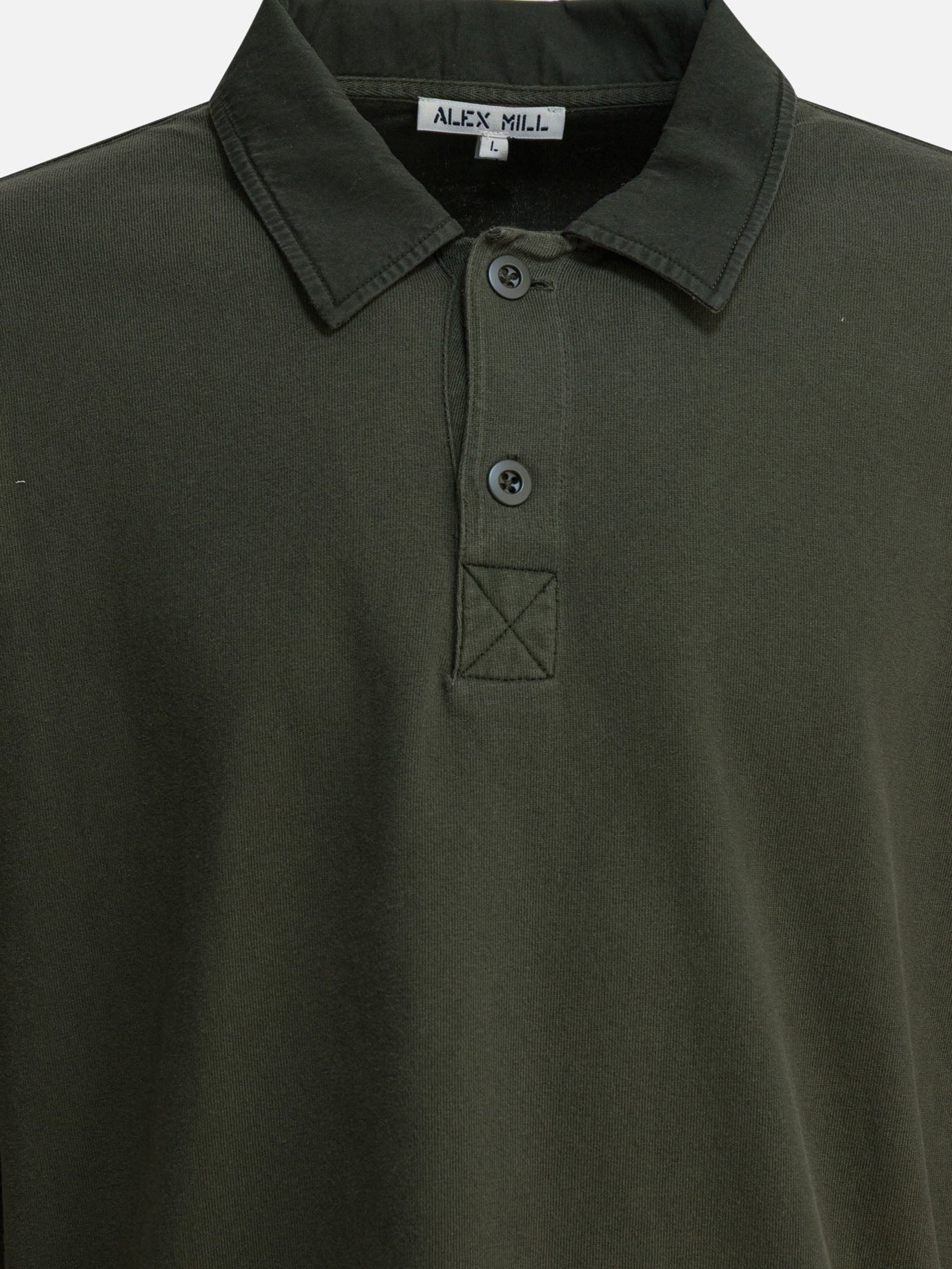 Polo shirts with buttons Solid colour  Green - Alex Mill Men | PDP | VIETTI Online Store | Zoom-Modal_3

