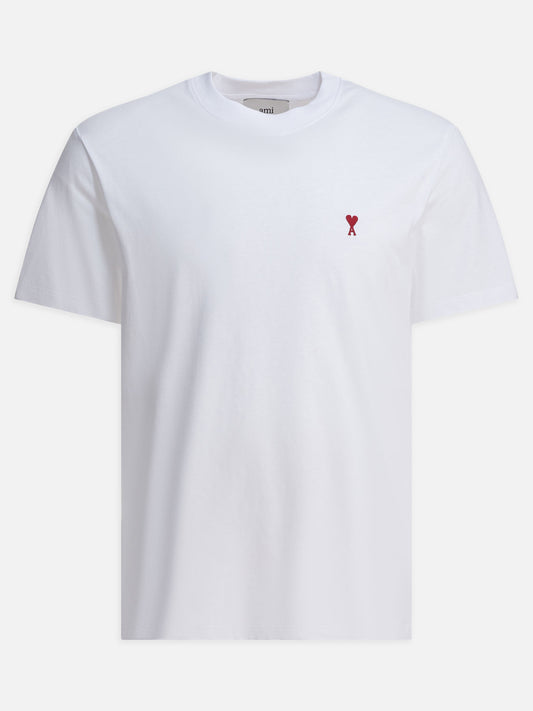 T-shirt girocollo Logo  Bianco - Ami Paris Uomo | PLP | VIETTI Online Store 
