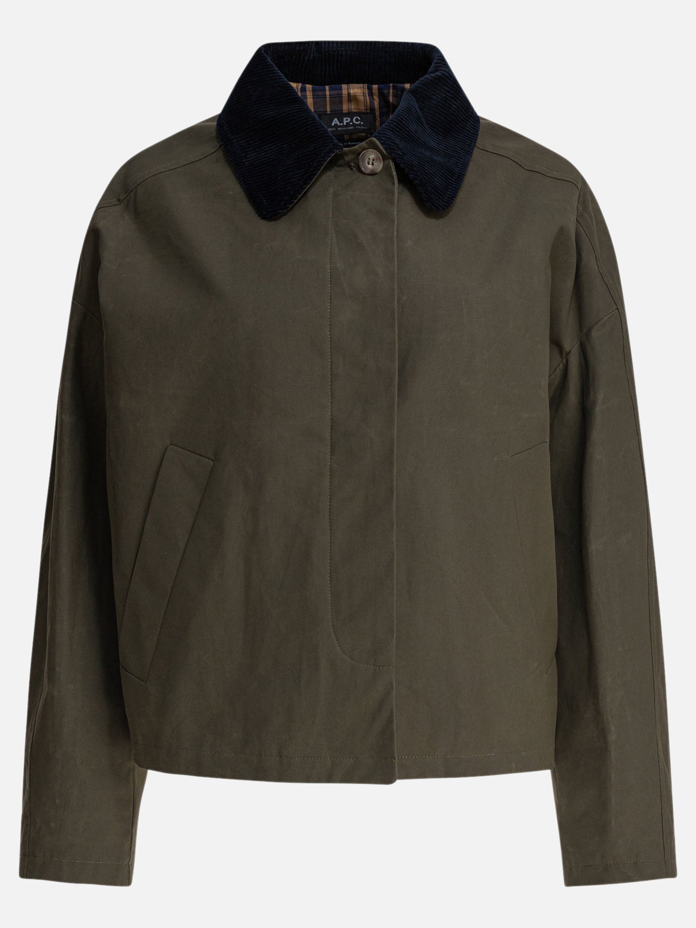 Giacche leggere & Trapuntate Solid colour  Verde - A.P.C. Donna | PDP | VIETTI Online Store | thumbnail