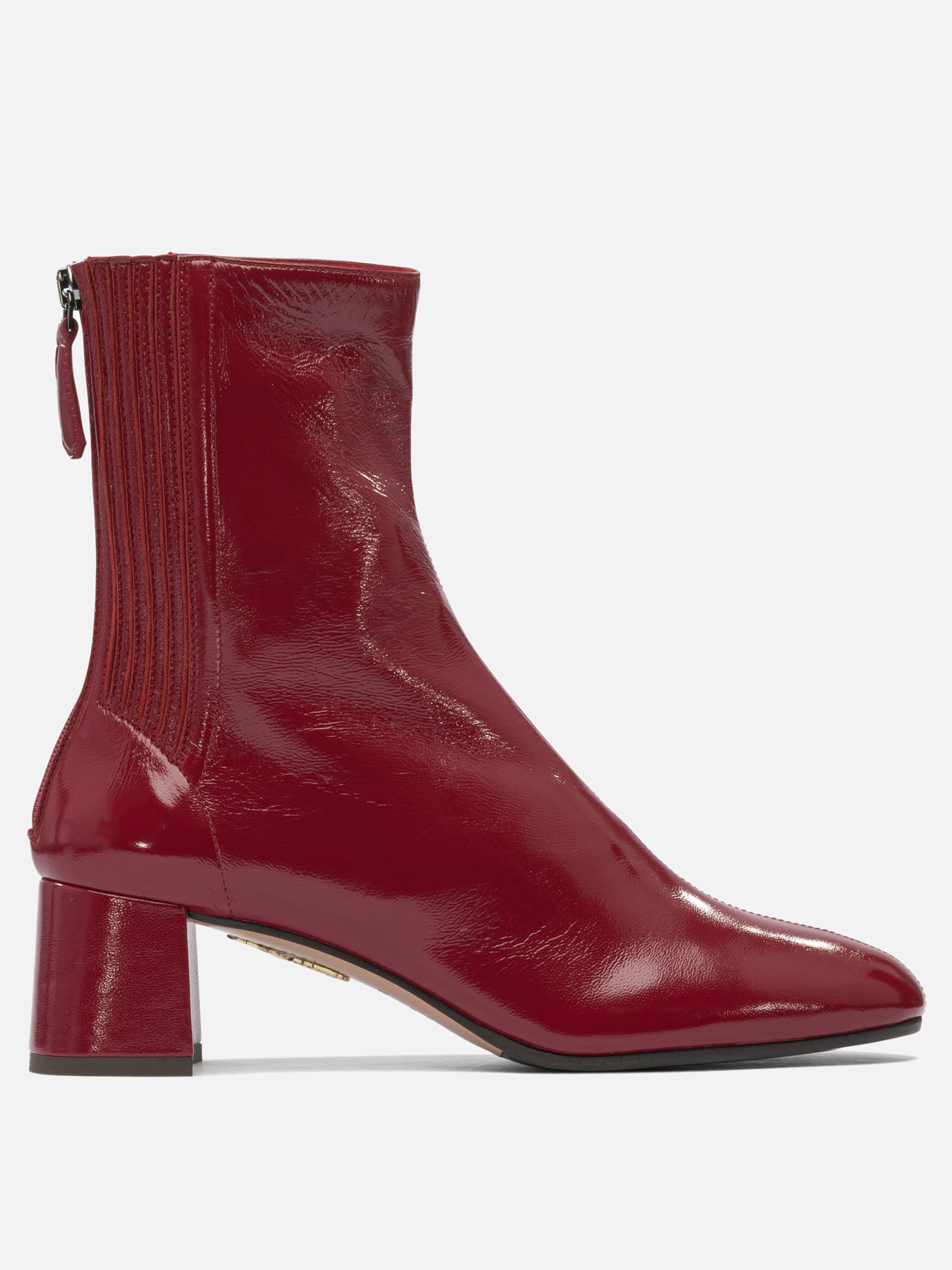 Zipped boots 95% lamb leather 5% polyester - 100% calf leather  Red - Aquazzura Women | PDP | VIETTI Online Store | thumbnail