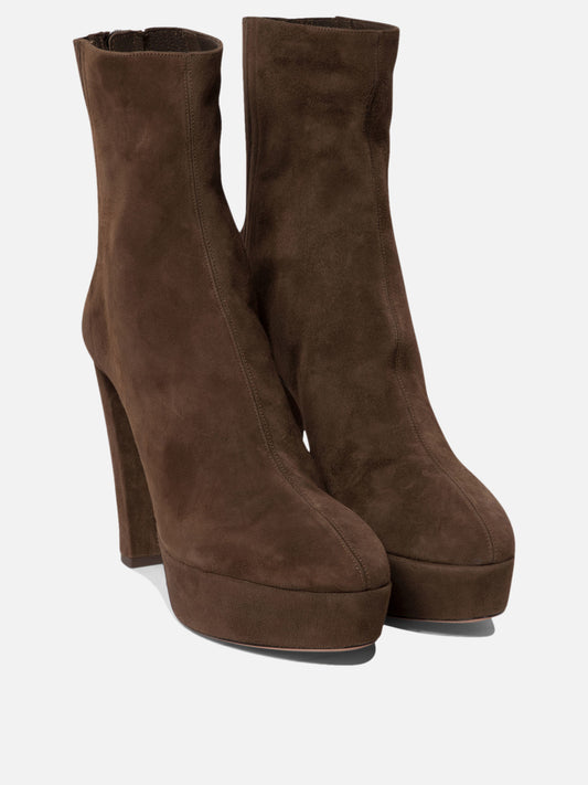 Zipped boots 100% kid suede leather - 100% calf leather  Brown - Aquazzura Women | PLP | VIETTI Online Store | 2
