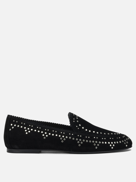 Loafers 100% kid suede leather - 100% calf leather  Black - Aquazzura Women | PDP | VIETTI Online Store 
