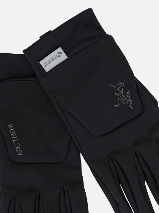 Sport gloves 92% nylon 8% elastane with epe & pu membrane 100% polyester backing glove secondary fabric: 84% polyester 16% elastane  Black - Arc'teryx Men | PDP | VIETTI Online Store | 2
