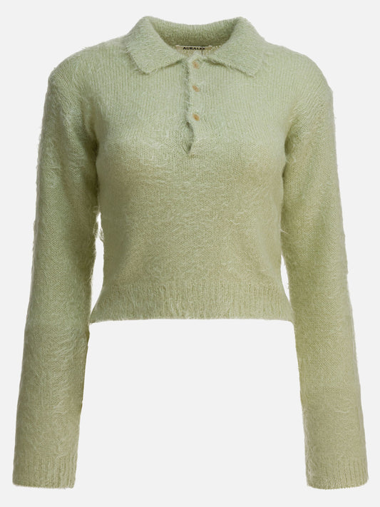 Polo sweater Solid colour  Green - Auralee Women | PDP | VIETTI Online Store 
