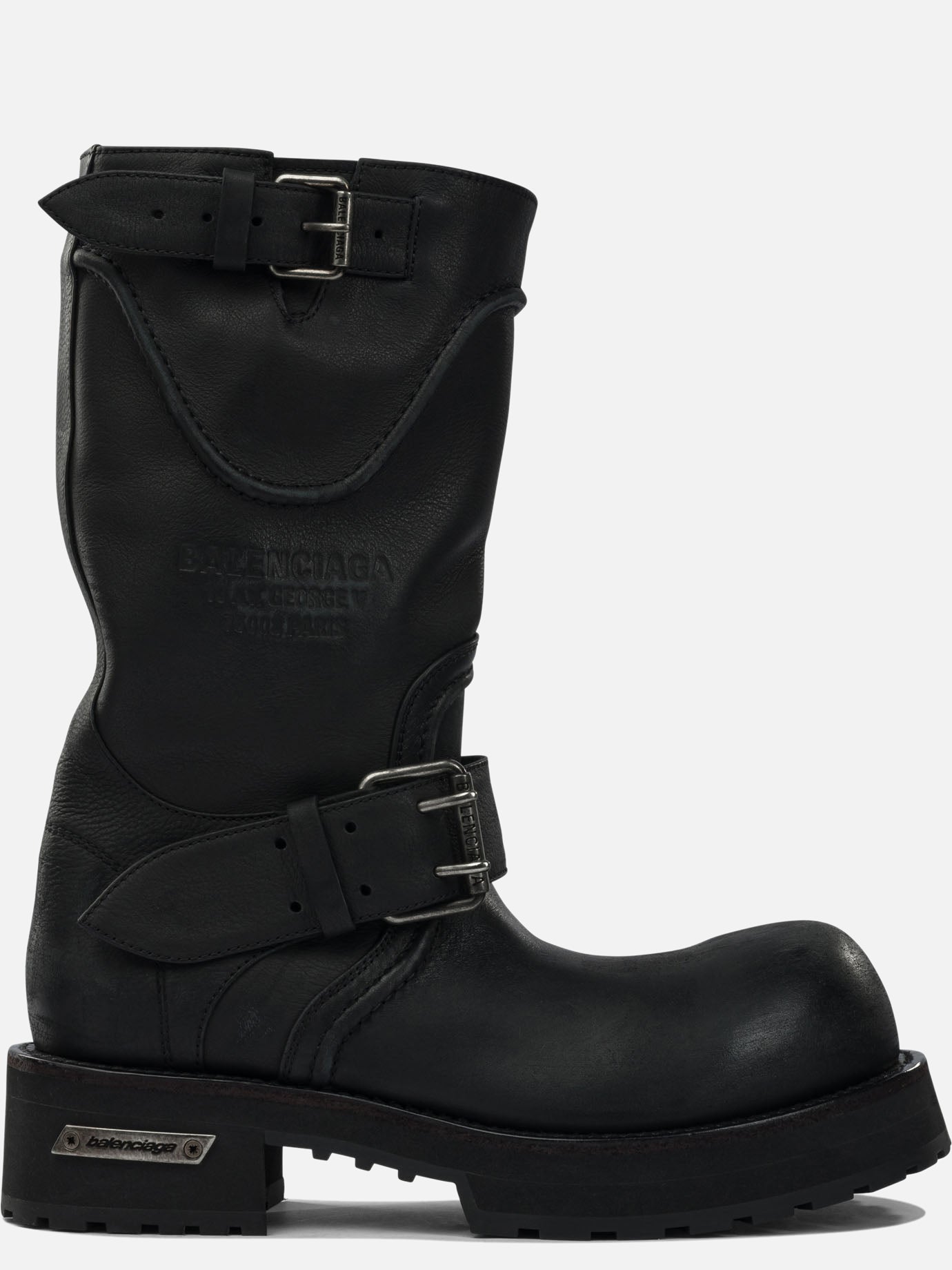 Pull-on boots 100% calfskin leather - 100% rubber  Black - Balenciaga Men | PDP | VIETTI Online Store | thumbnail