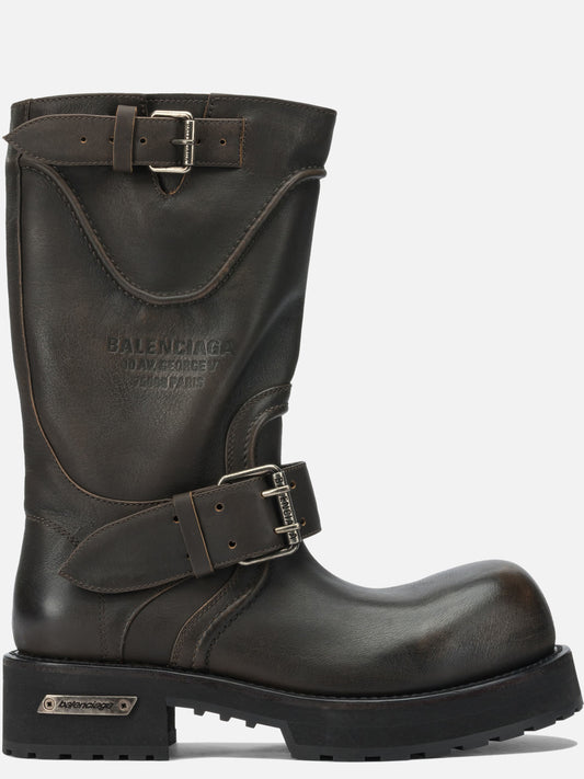 Knee-high 100% calfskin leather - 100% rubber  Brown - Balenciaga Men | PDP | VIETTI Online Store 
