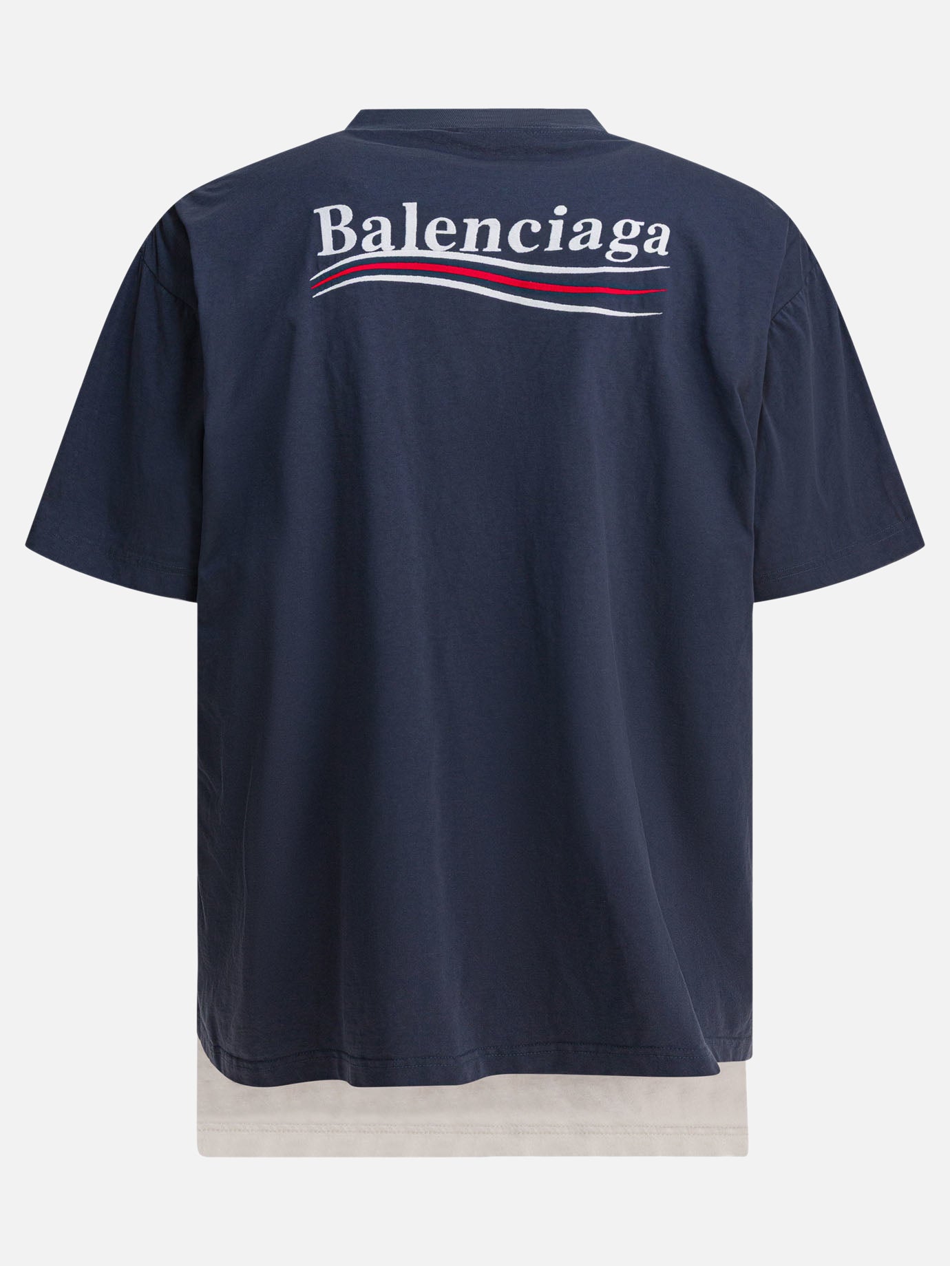 T-shirt girocollo Logo  Blu - Balenciaga Uomo | PDP | VIETTI Online Store | thumbnail_2