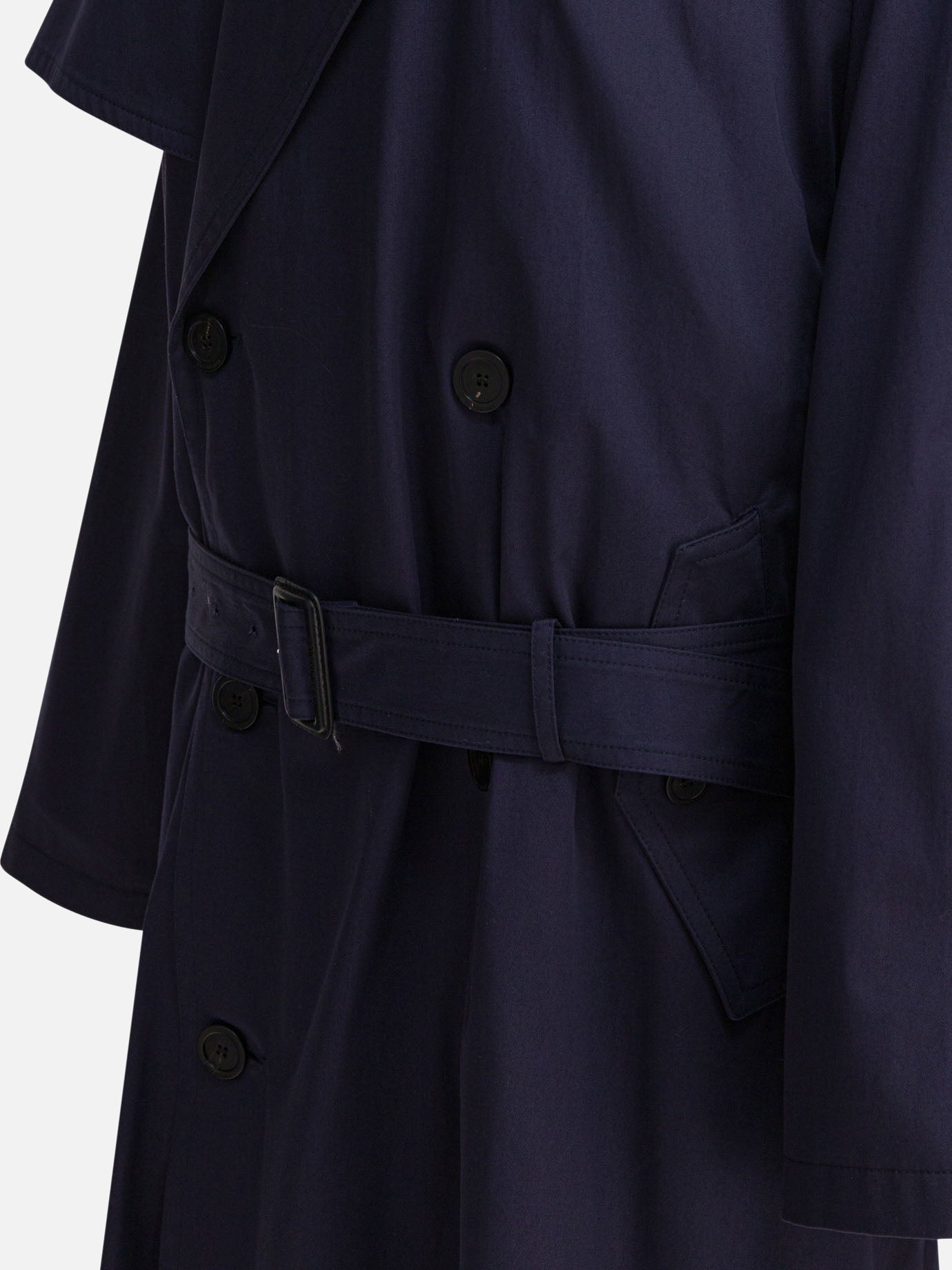 Raincoats & Trench coats Solid colour  Blue - Balenciaga Women | PDP | VIETTI Online Store | thumbnail_4