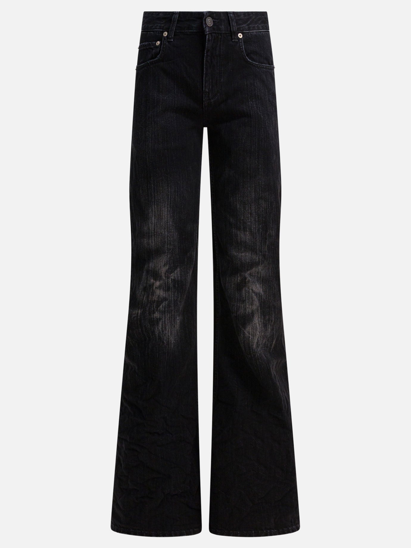 Wide-leg jeans Denim  Black - Balenciaga Women | PDP | VIETTI Online Store | thumbnail