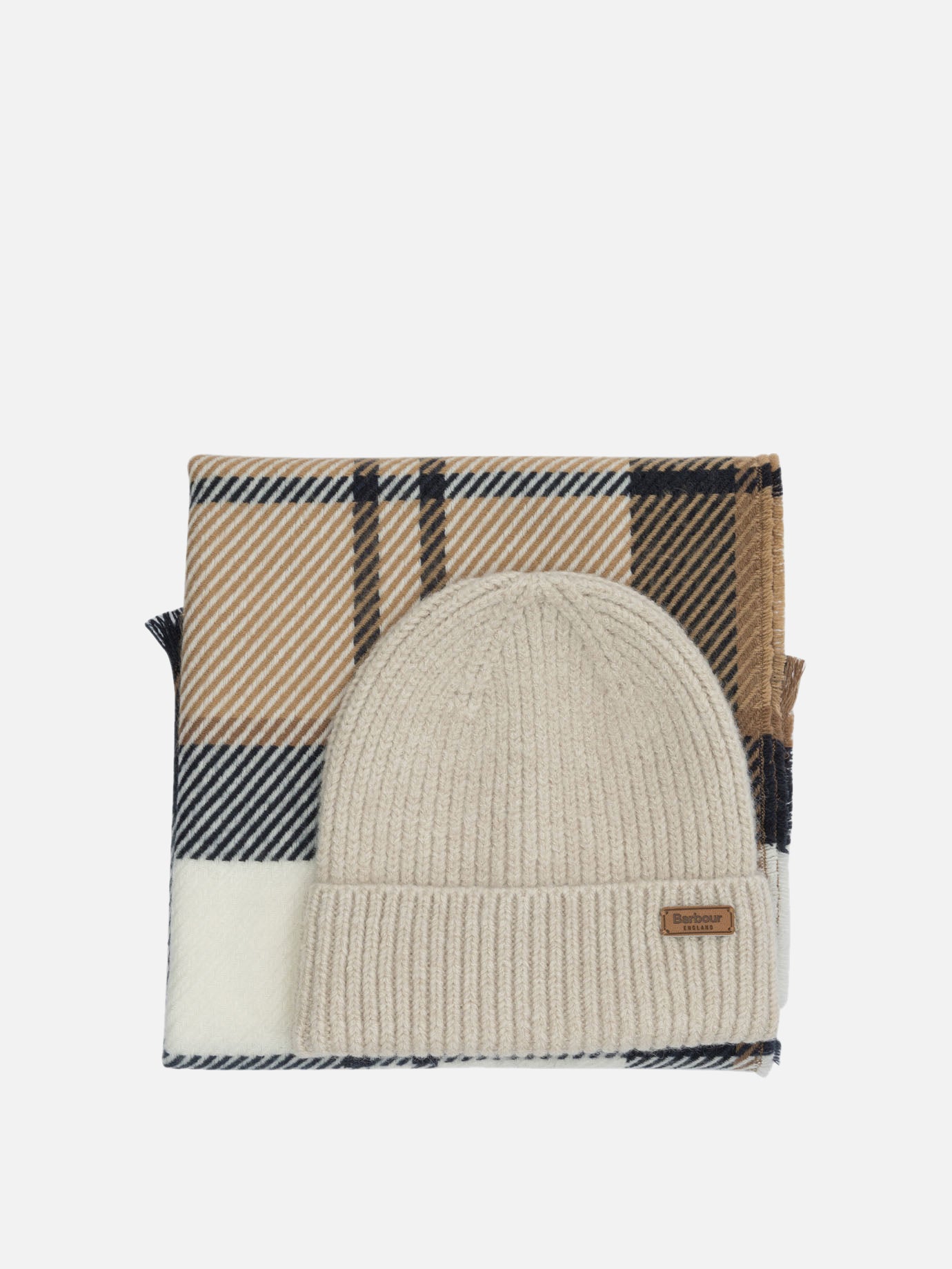 Sciarpe con frange 97% polyester 3% elastane  Beige - Barbour Donna | PDP | VIETTI Online Store | thumbnail